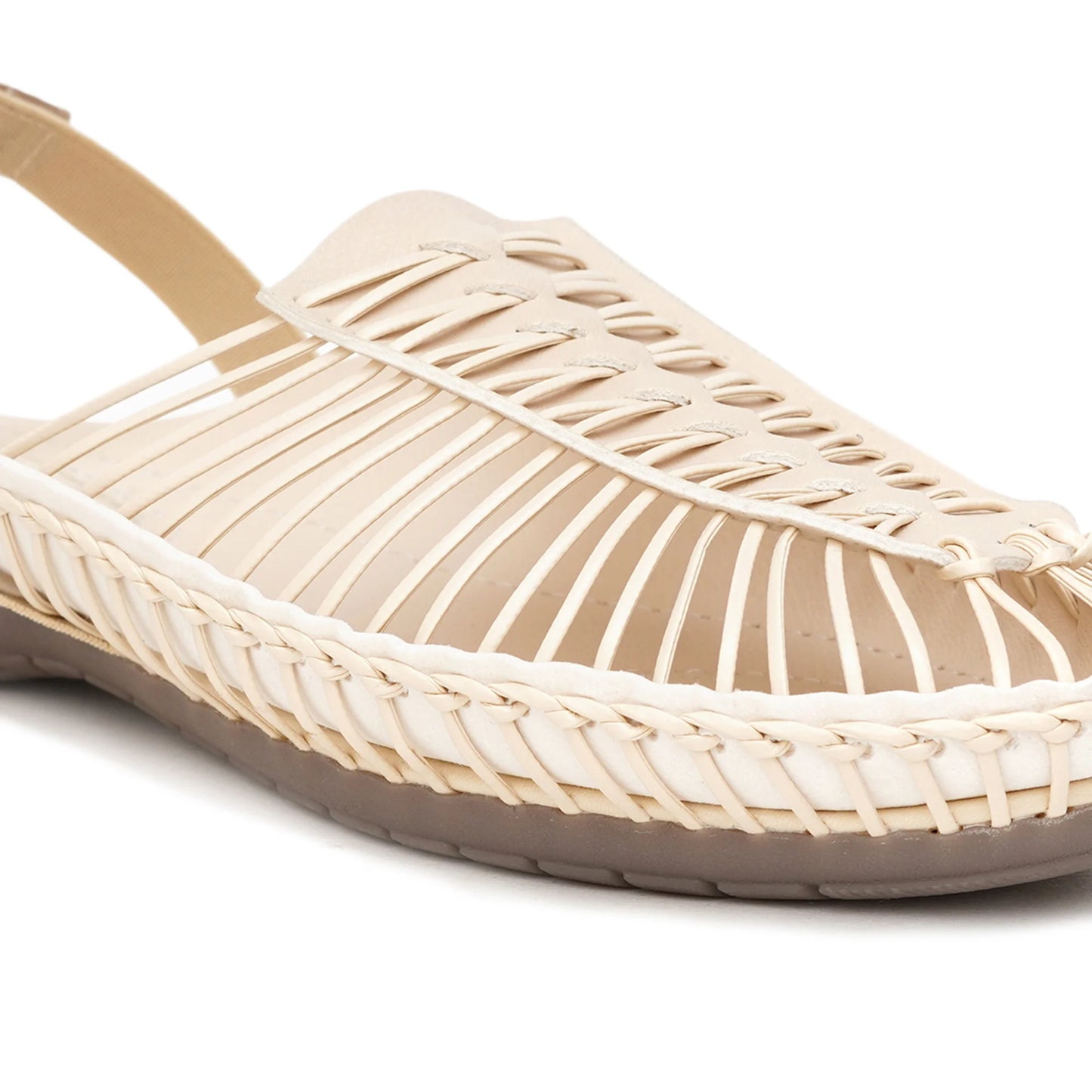 Buy Off-White Handmade Flat Clogs sandal for women online india at www.stelway.in