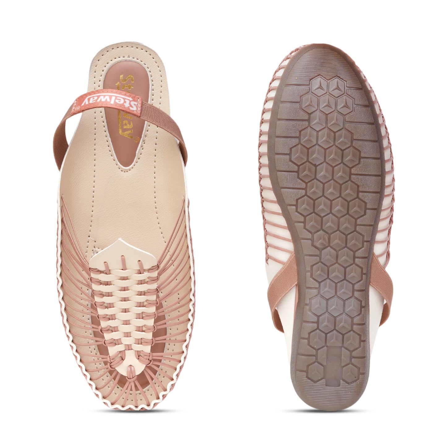 Peach-Cream Handcrafted Clogs