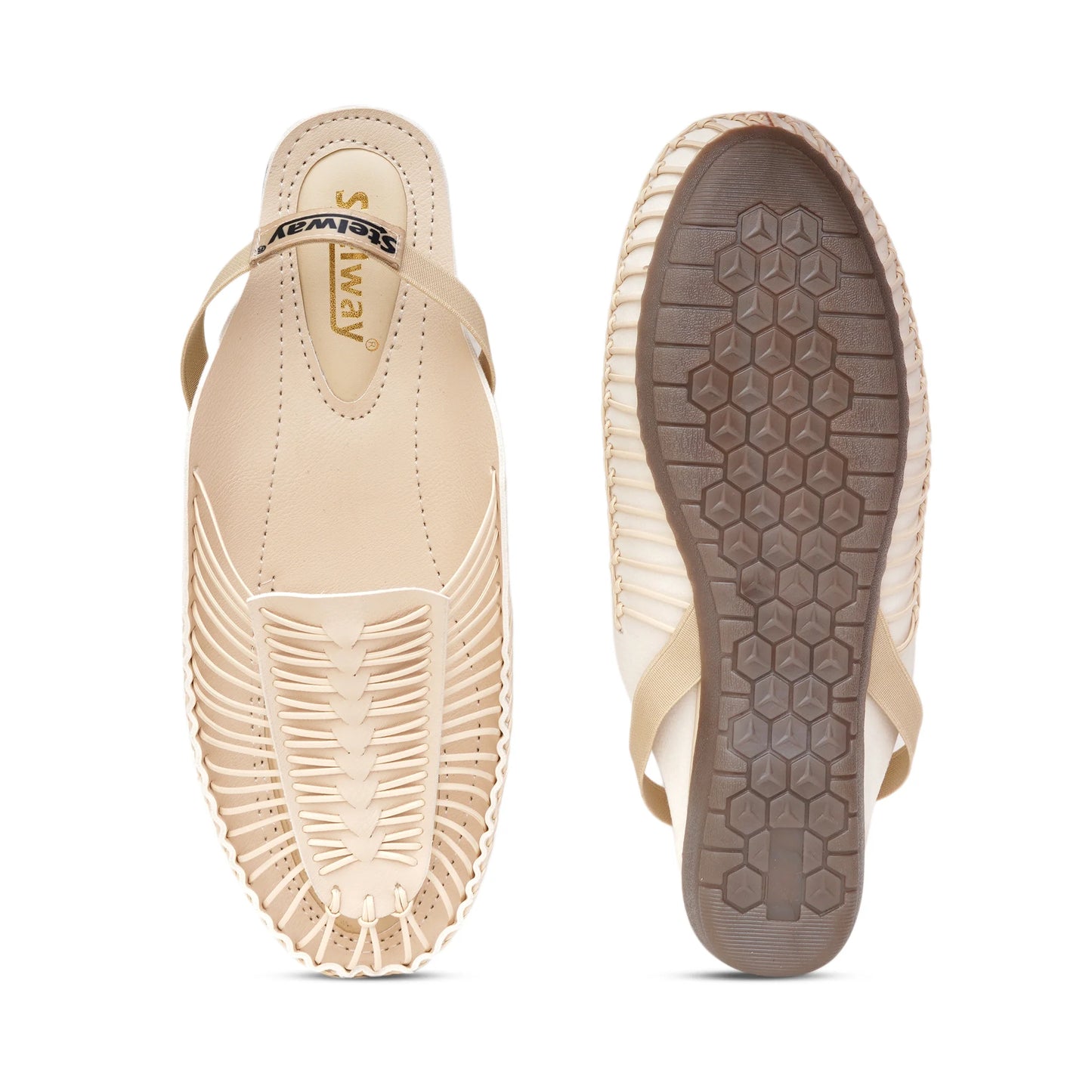 Buy Off-White Handmade Flat Clogs sandal for women online india at www.stelway.in