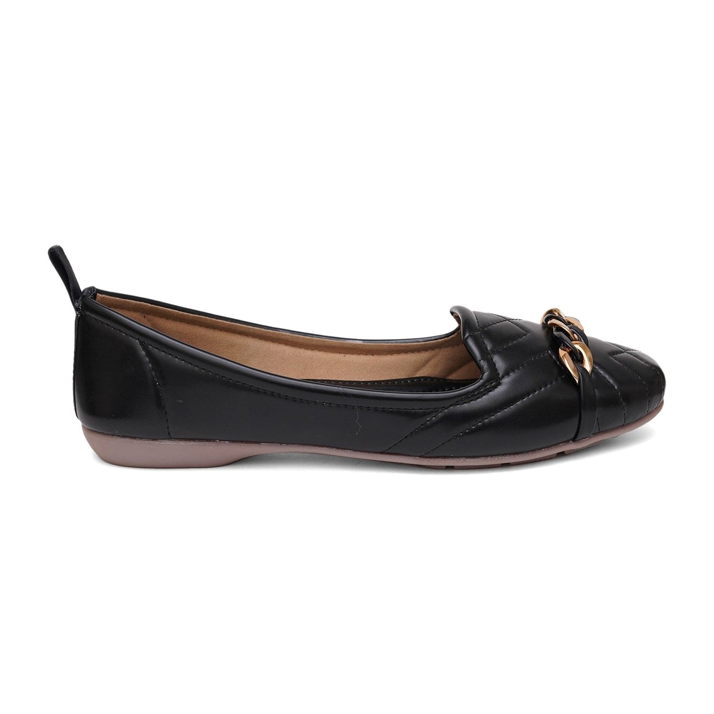 Gold chain embellished Black bellies for women