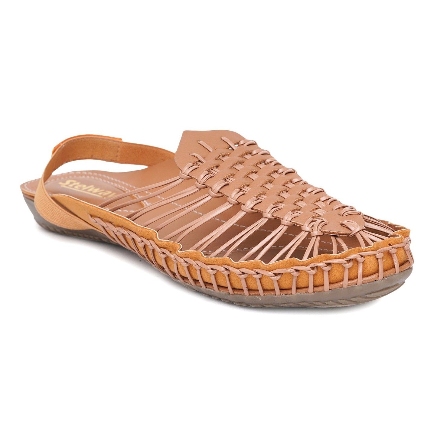 Beige flat sandal for women