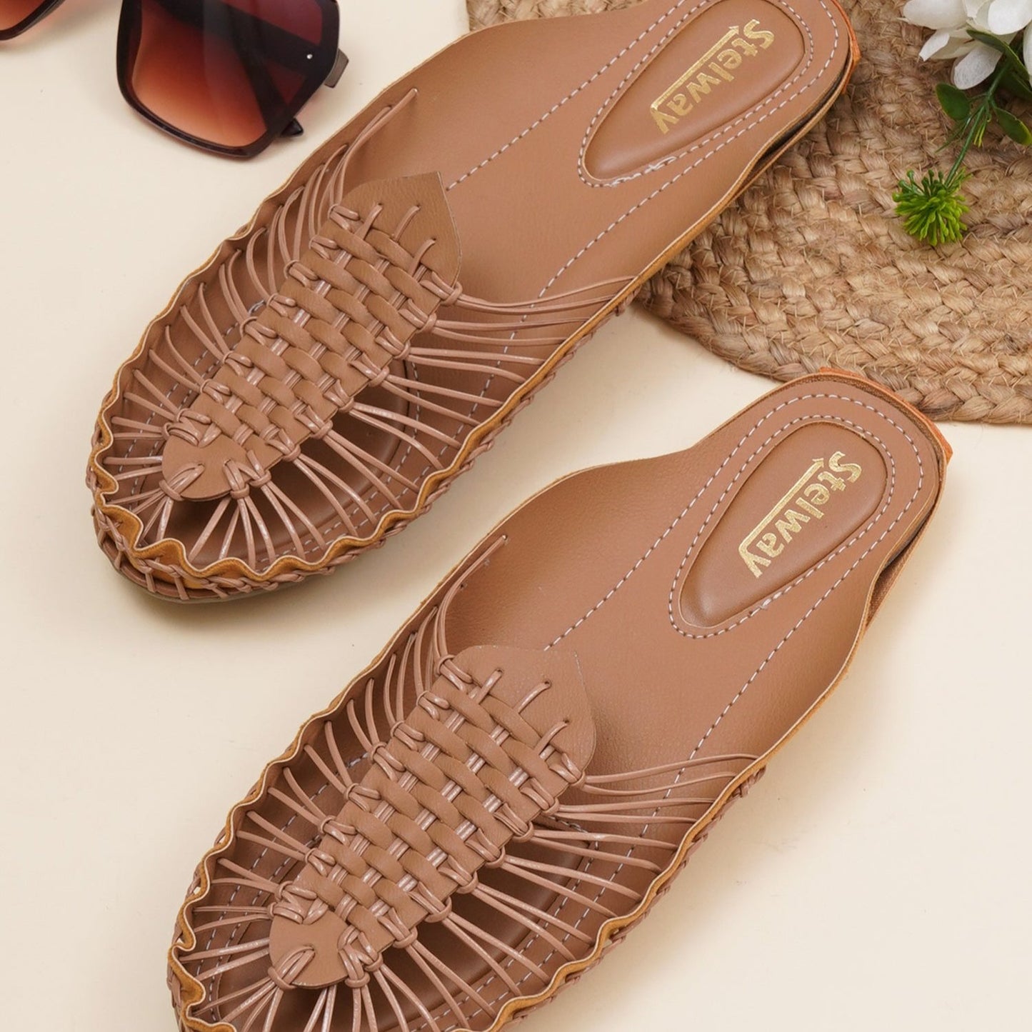 Beige Flat sandal for women