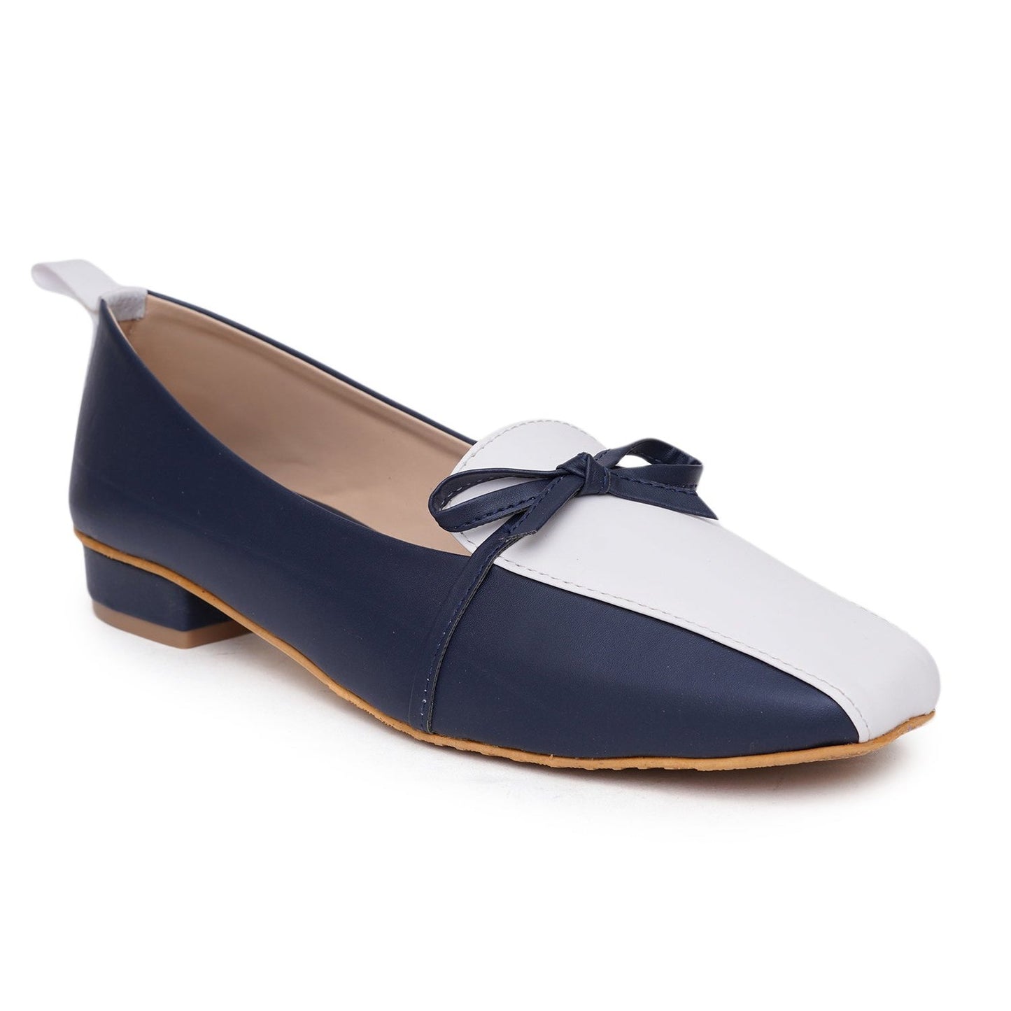 Blue white ballerinas for women