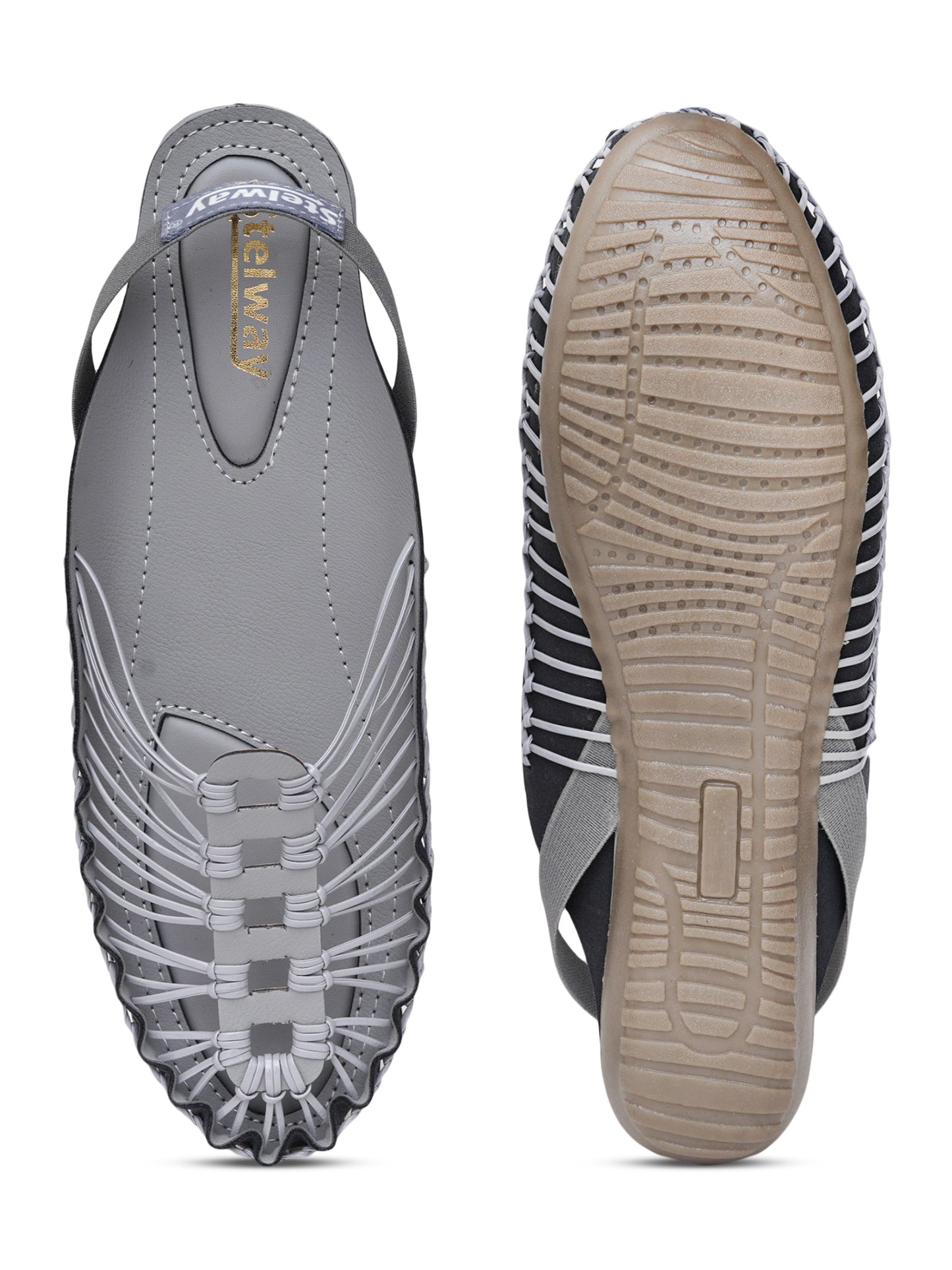 Grey flat sandal for women online buy