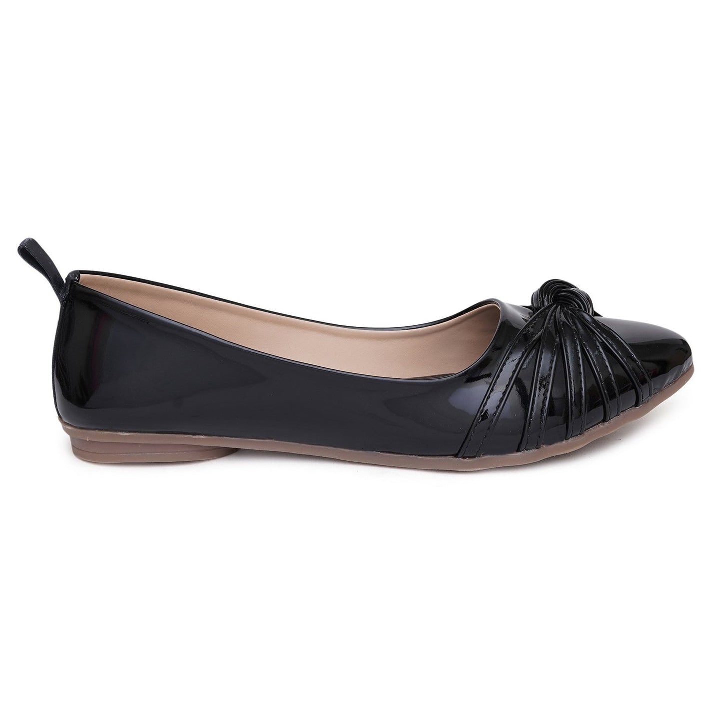 Black knotted style ballet flats