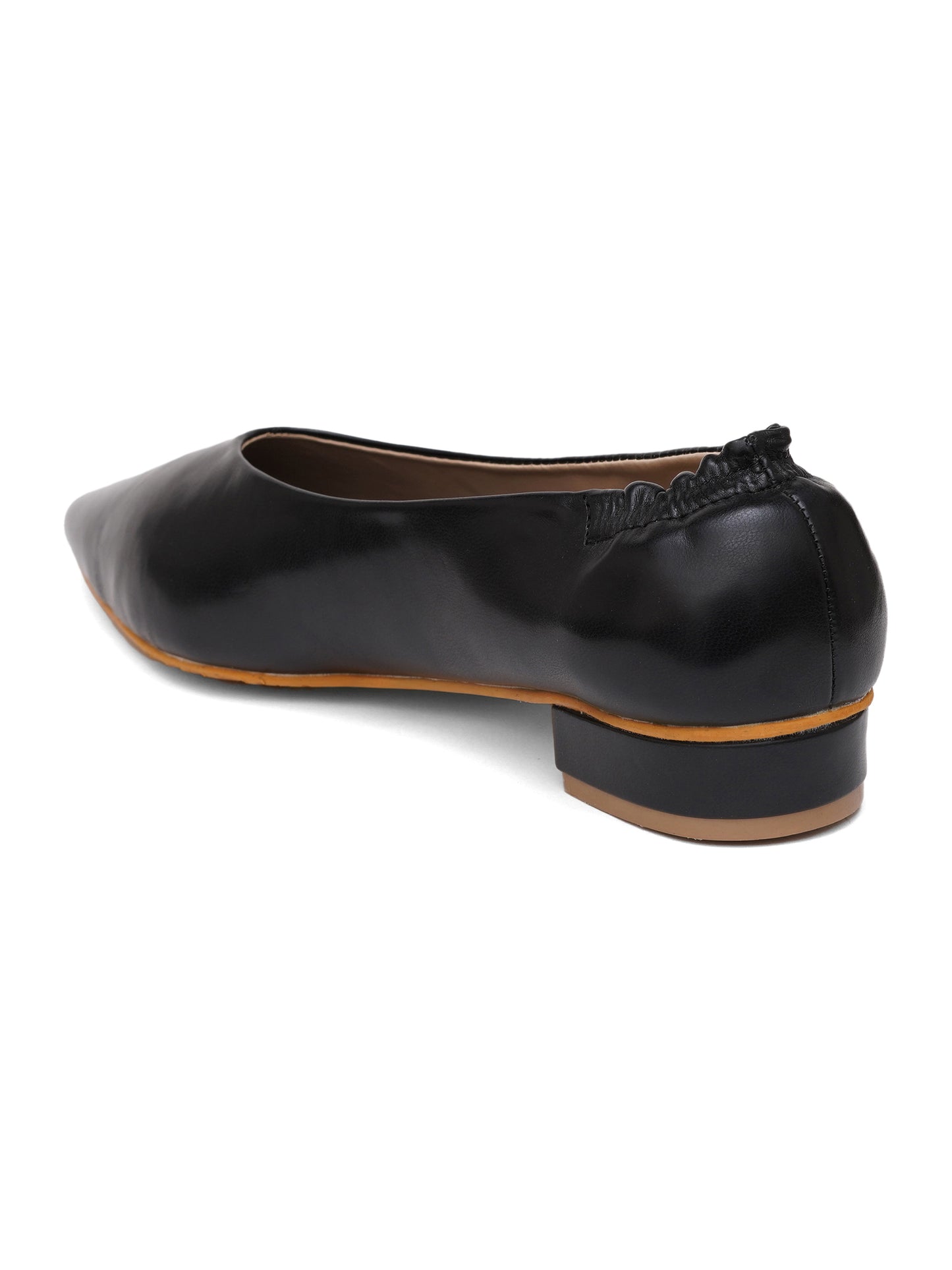 Concealed elastic strap pointed toe Formal bellies to keep feet in shoes