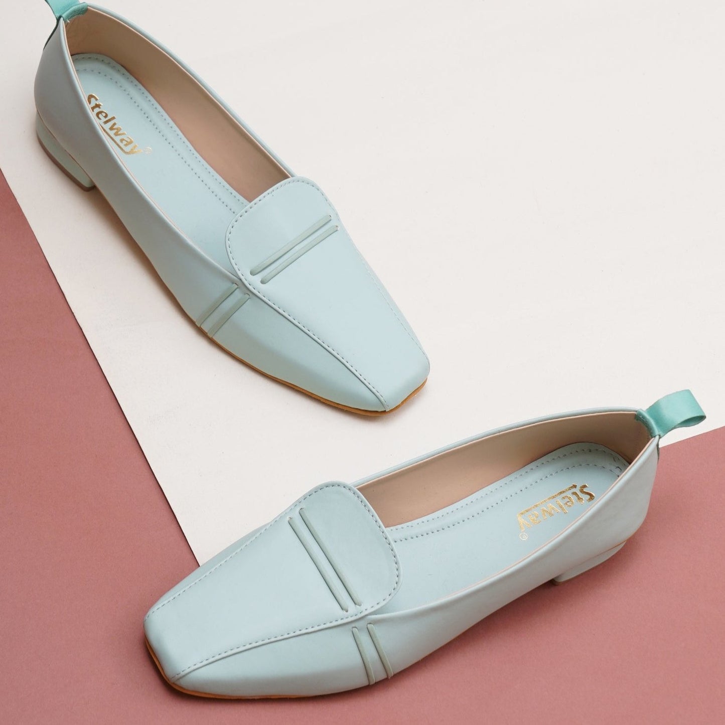 Stelway Square toe style Sea green bellies for women online buy casual wear