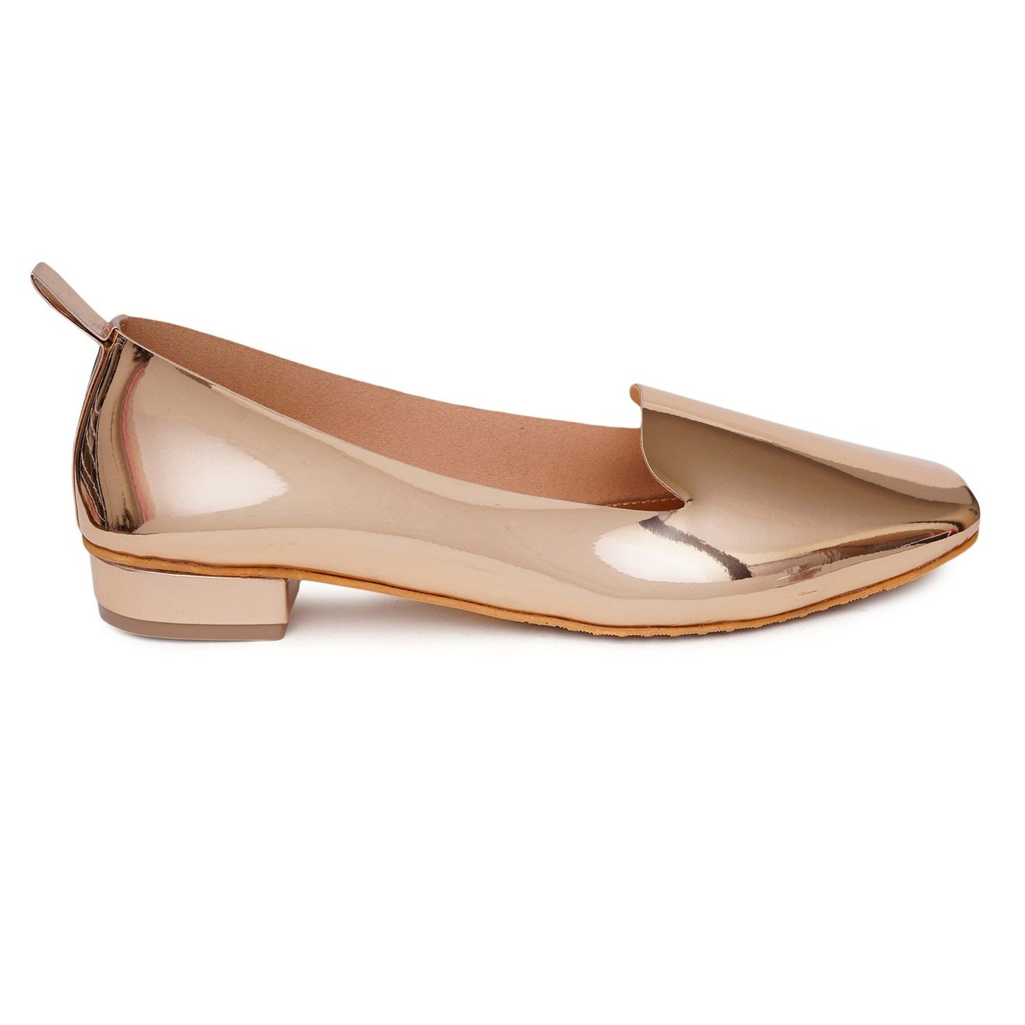Square Toe Rose Golden Ballerina shoes for women