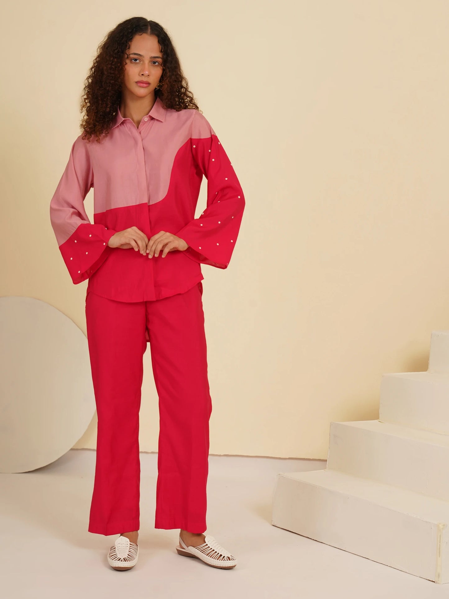 White Handcrafted Flat Sandal Clogs