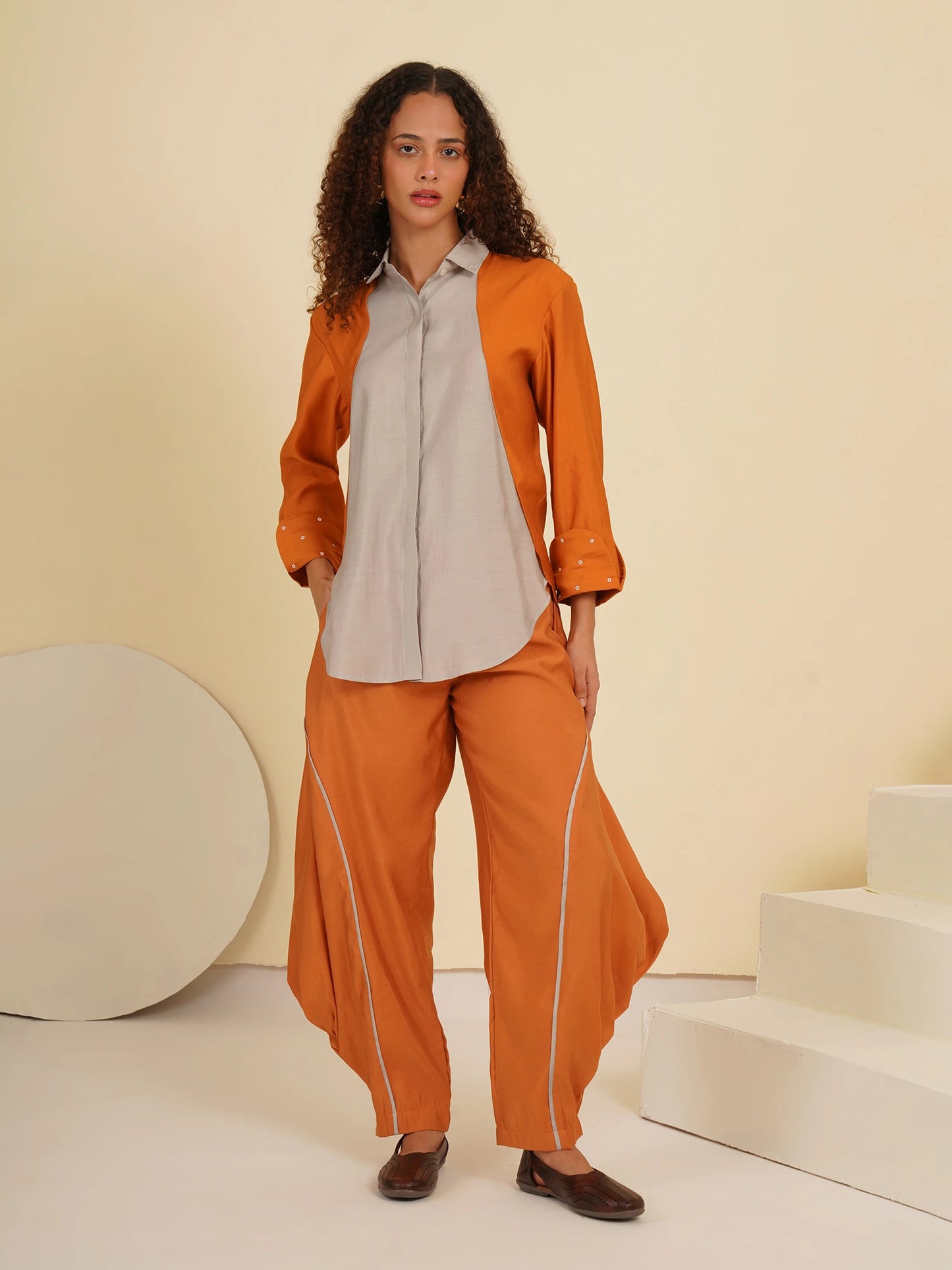 Stelway Brown Lasercut Ballet Flats