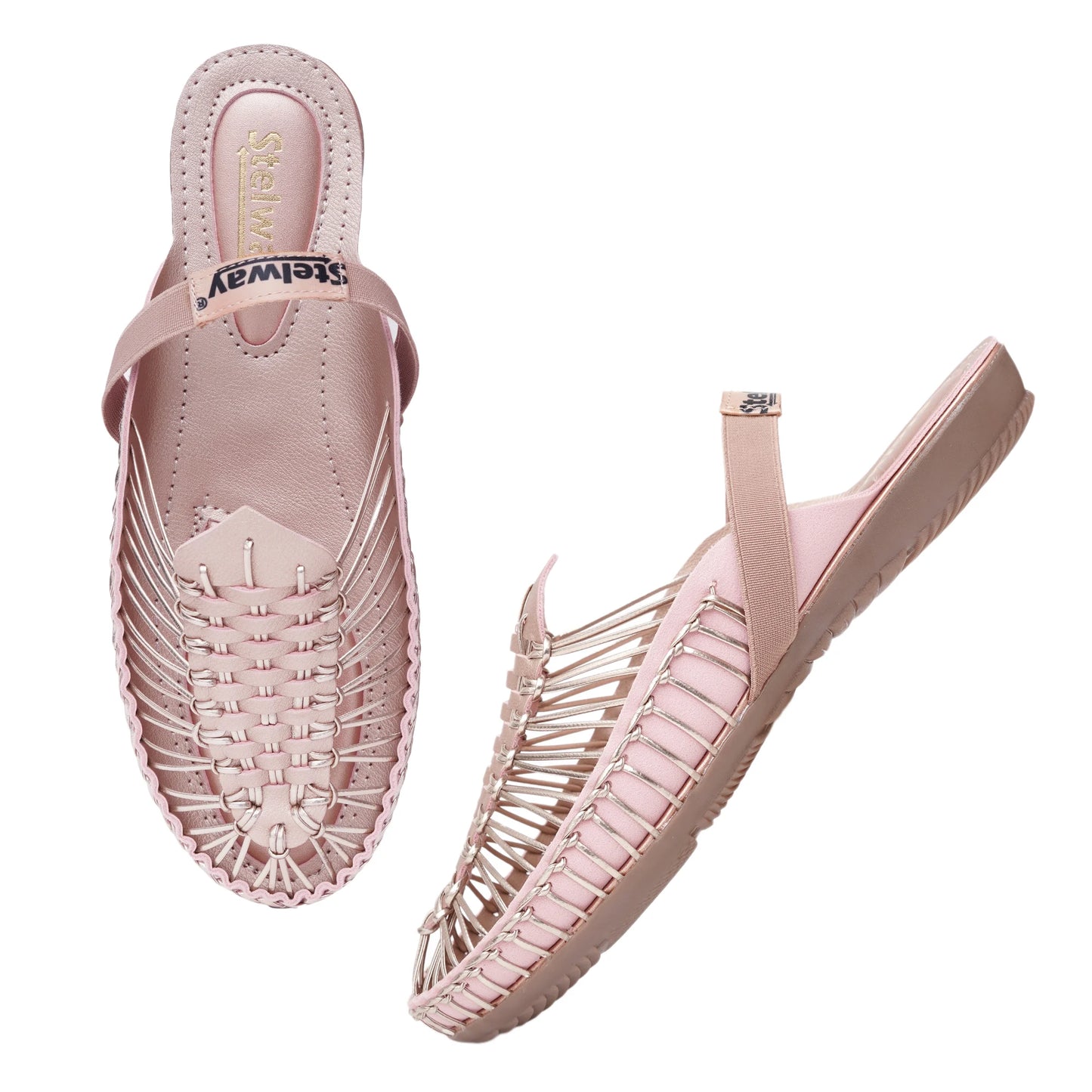 Metallic Rose Gold Handcrafted Clogs