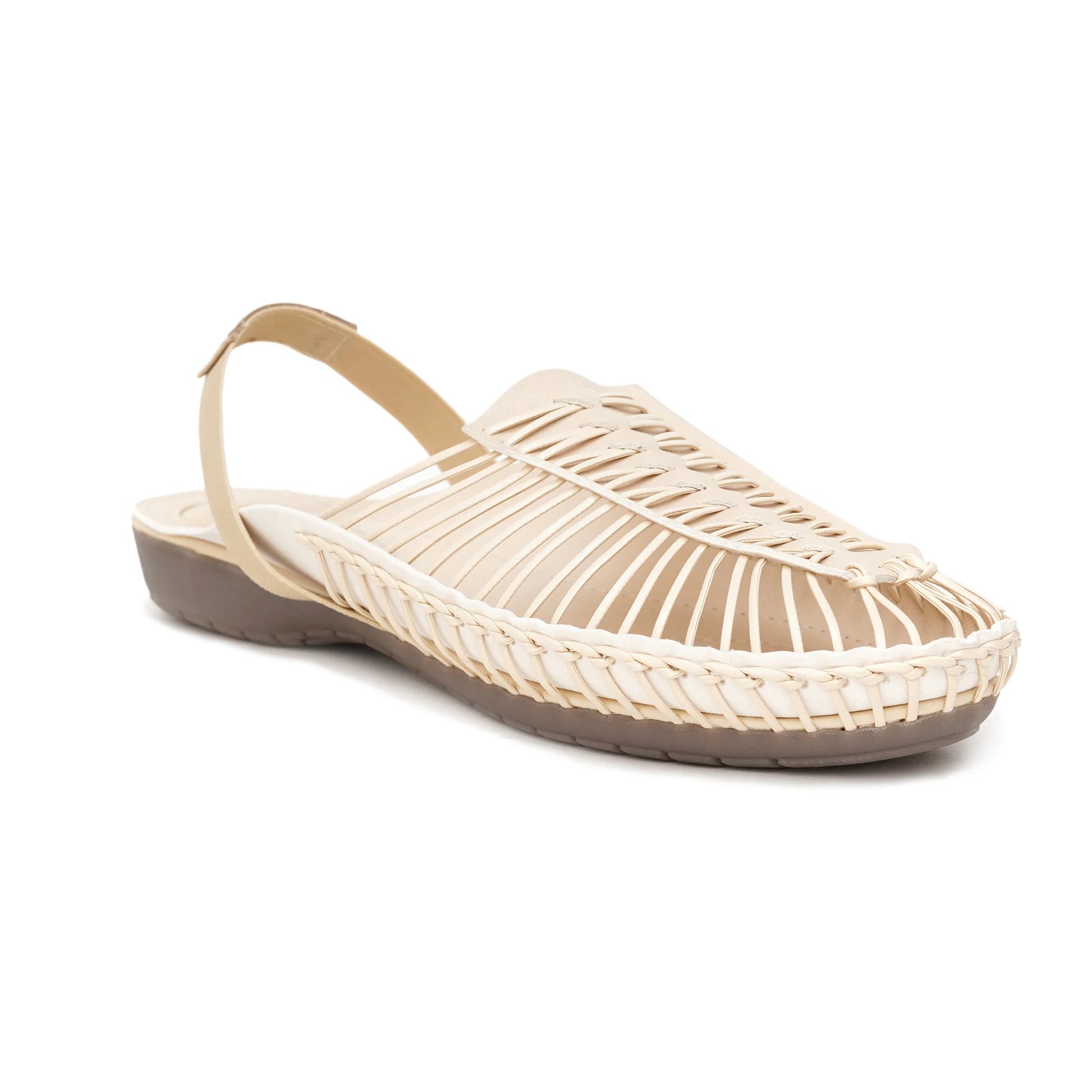 Buy Off-White Handmade Flat Clogs sandal for women online india at www.stelway.in