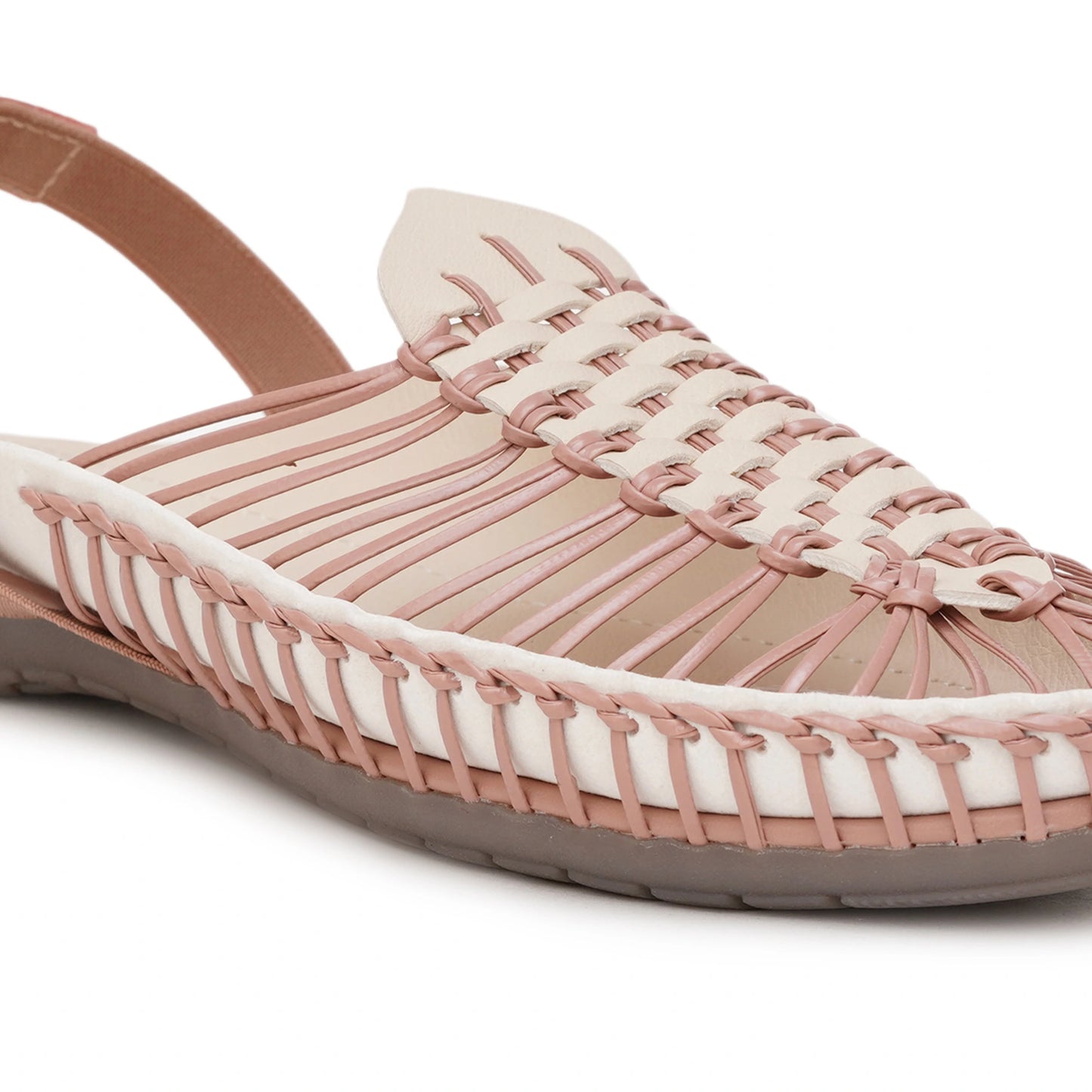 Peach-Cream Handcrafted Clogs