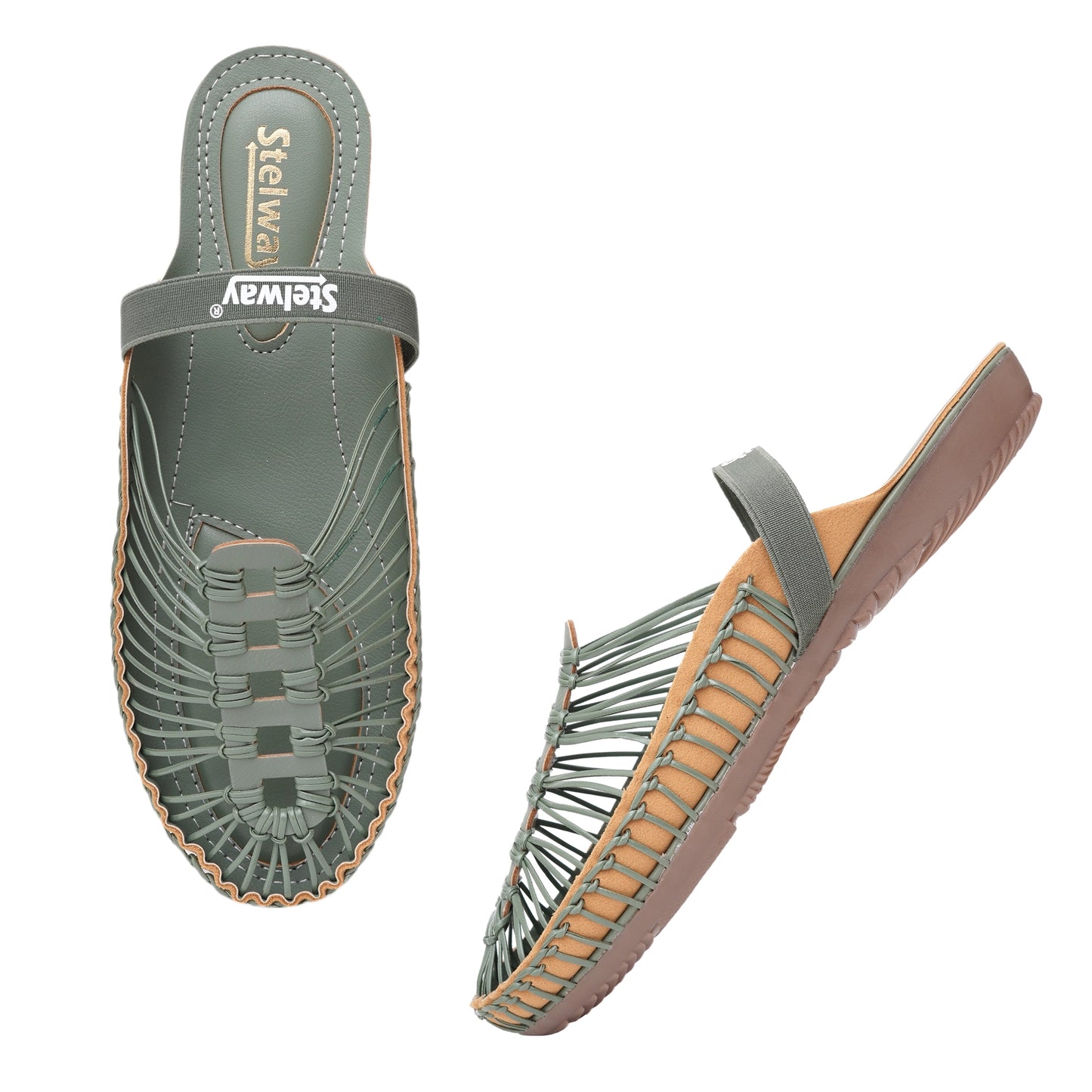 Green Handcrafted Clogs