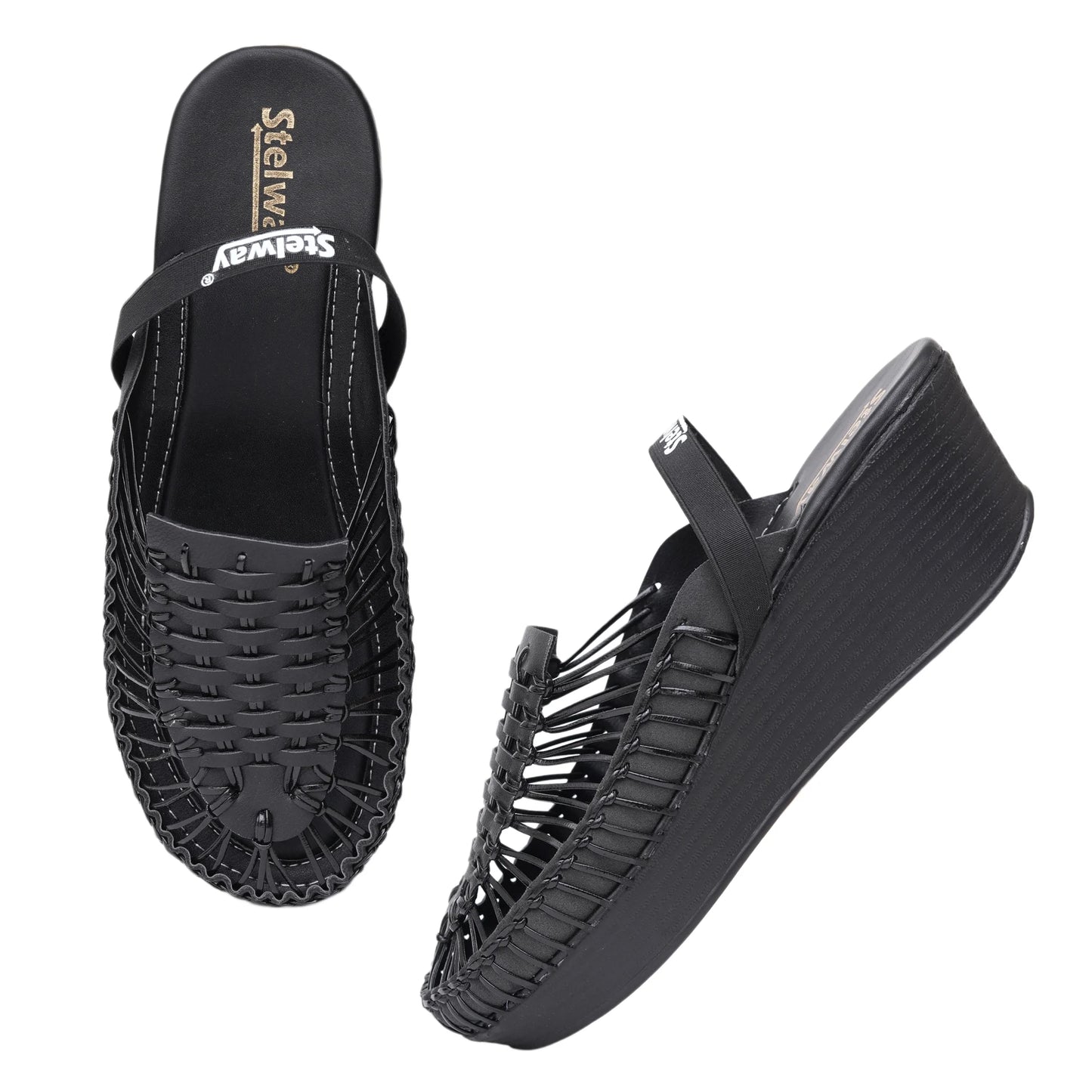 Stelway Exclusive all Black Wedges