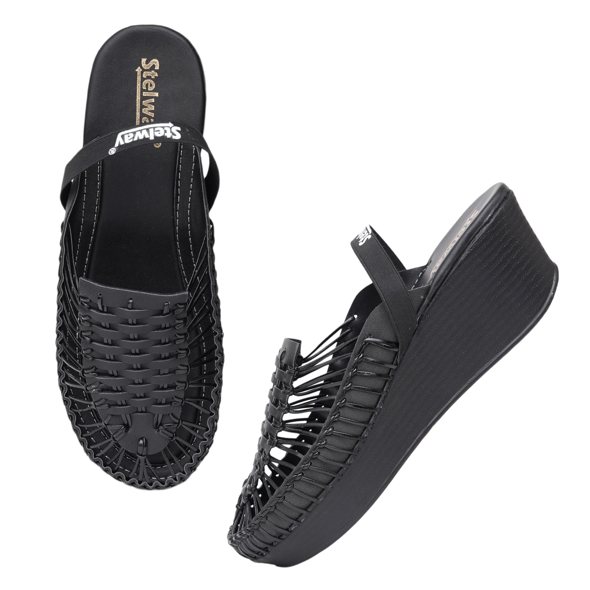 Stelway Exclusive all Black Wedges