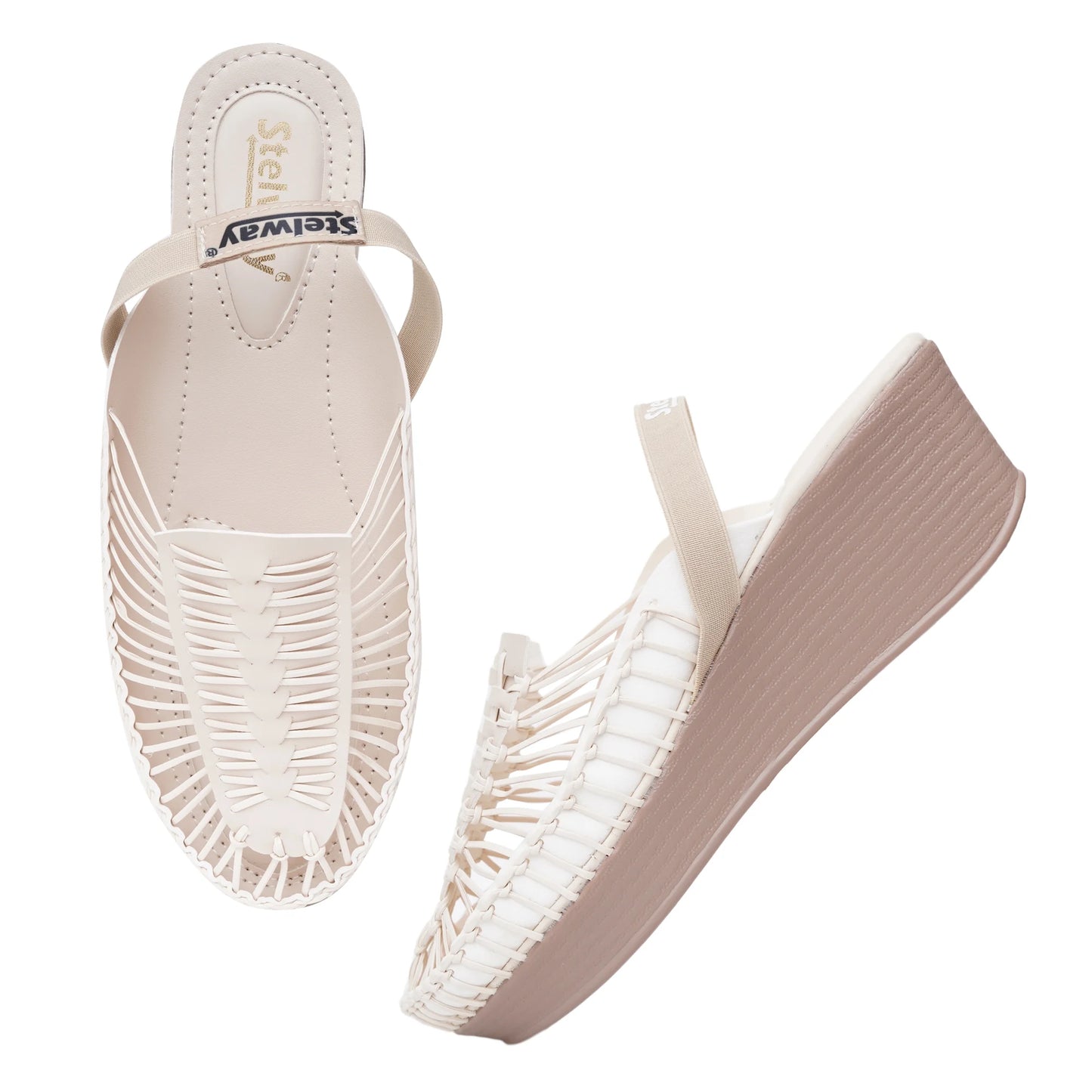 Stelway Exclusive Off White Wedges