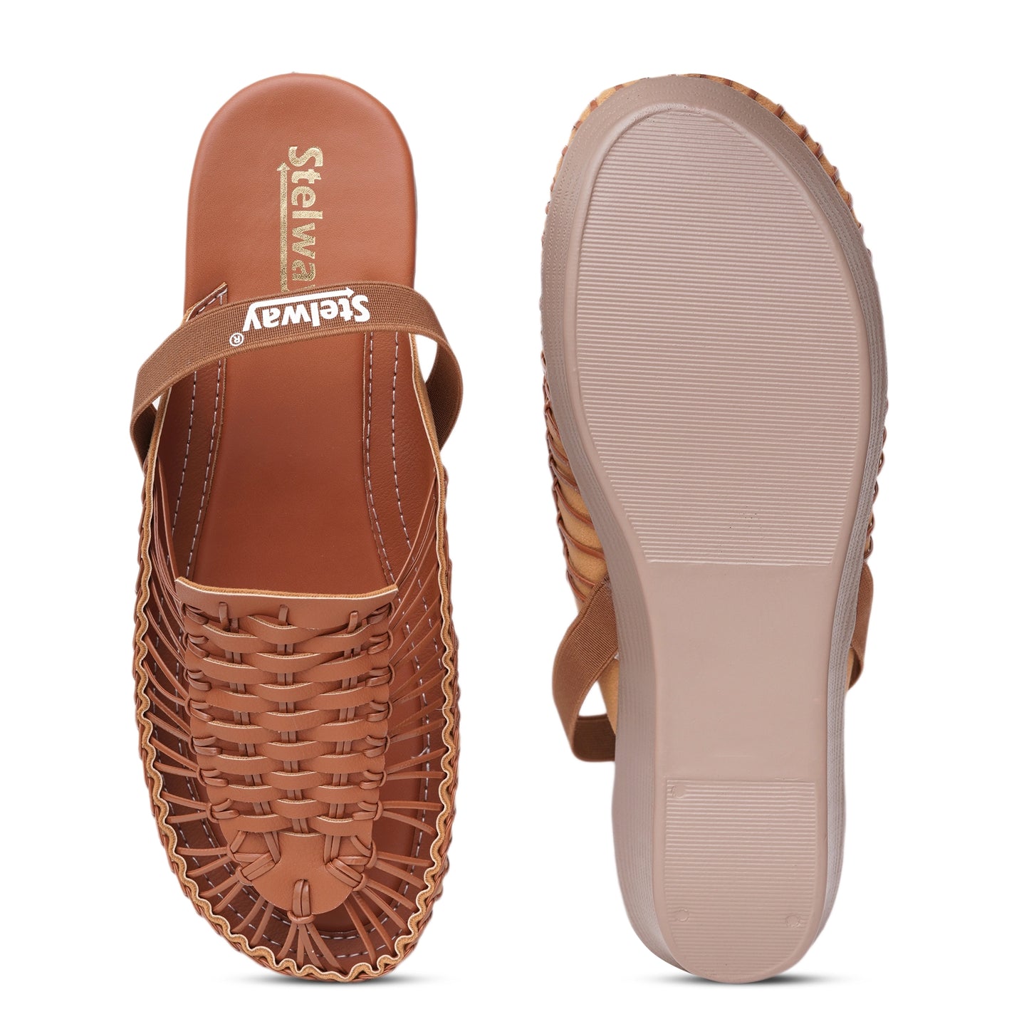 Stelway Exclusive Tan wedges