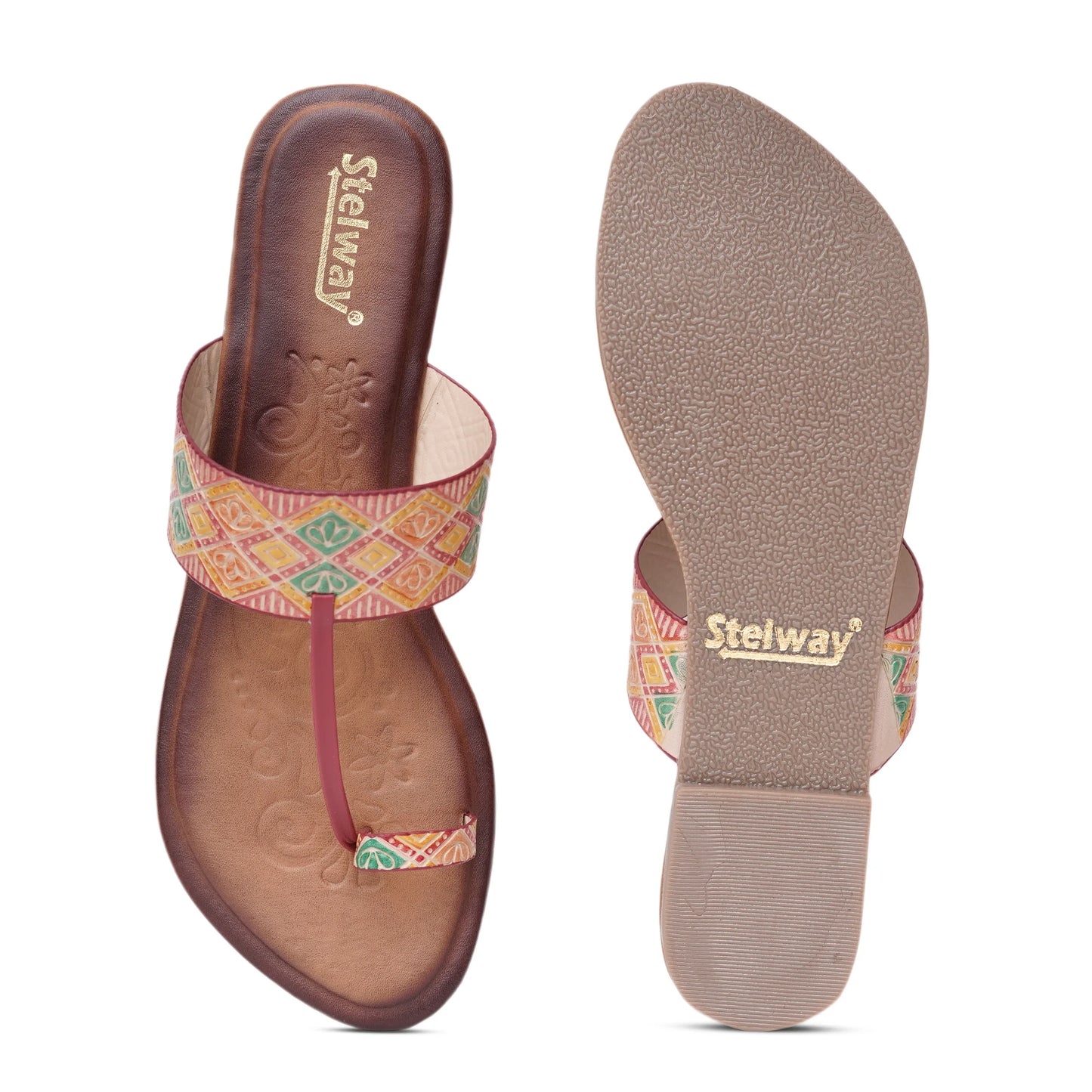 Stelway Traditional Kohlapuri Flats