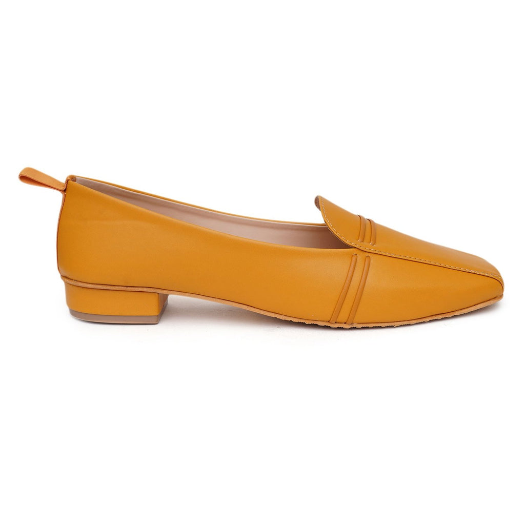 Stelway Square toe style mustard yellow bellies for women online buy