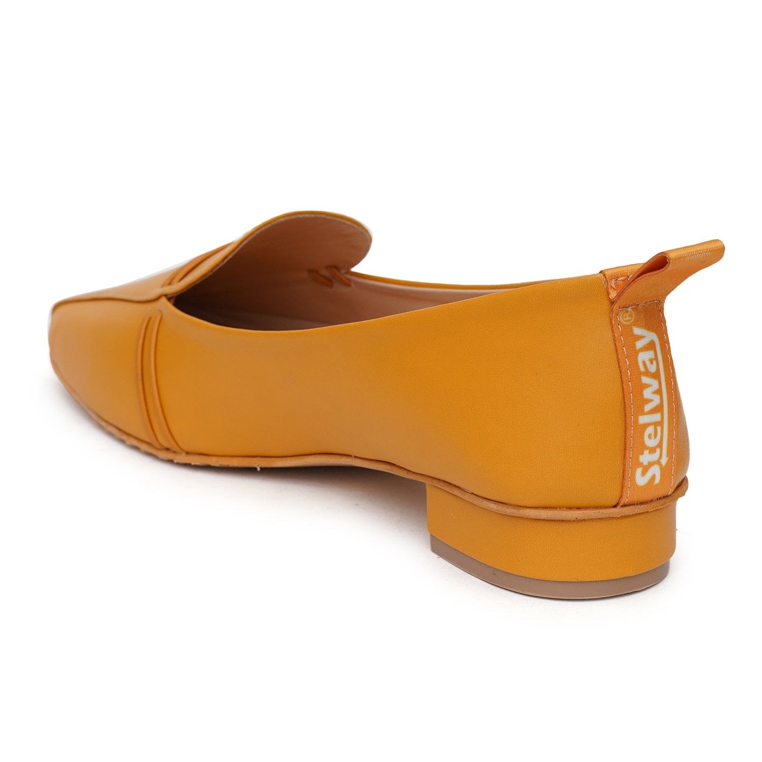 Stelway Square toe style mustard yellow bellies for women online buy