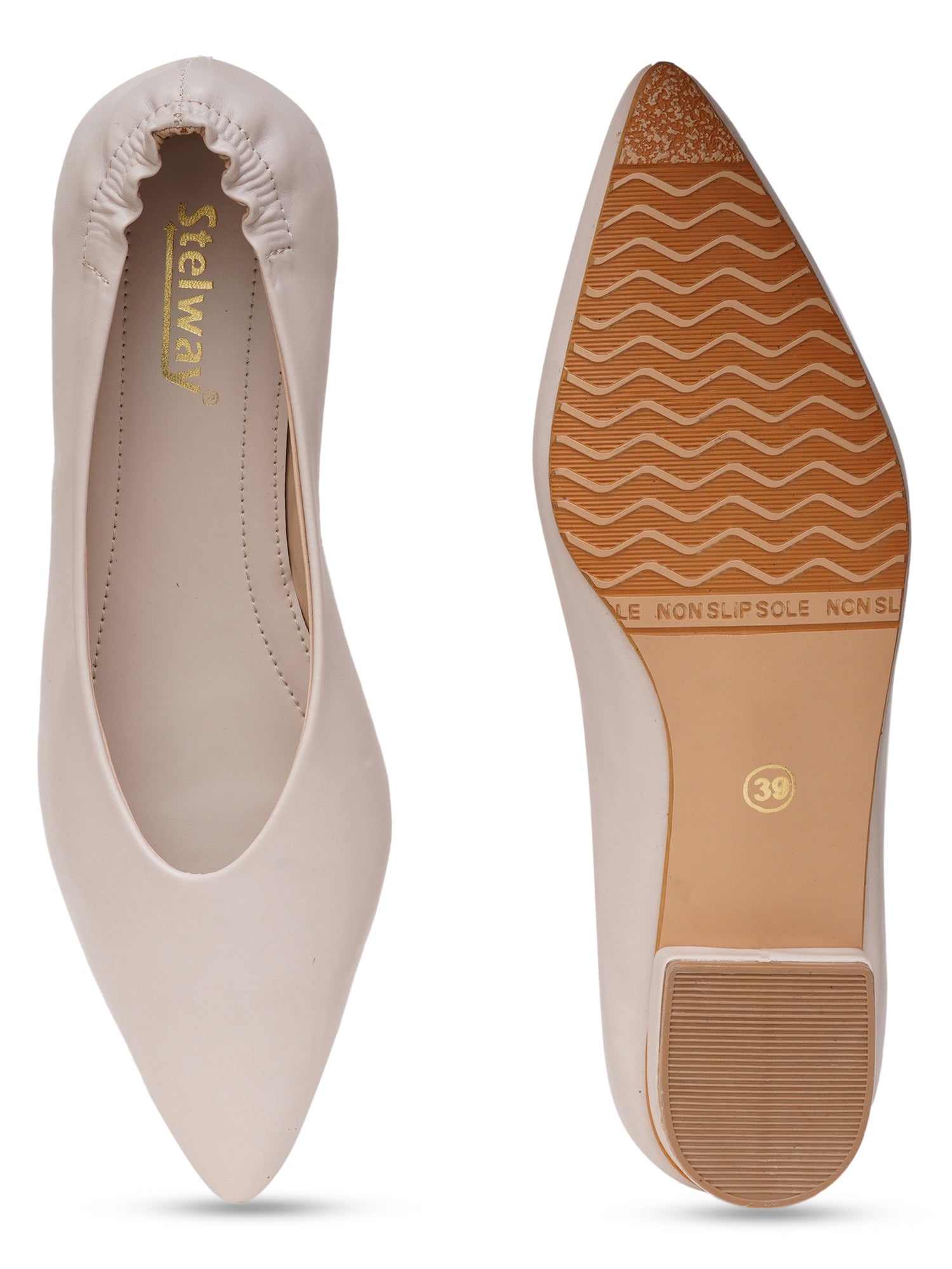 Belly Shoes Ladies Flat Pointed Shoes SHOETOPIA Rhinestone Decor