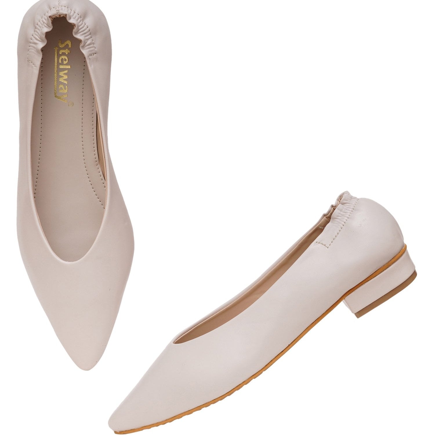 Stelway pointed toe belly shoes with heel for women