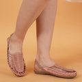 Stelway Handcrafted Peach flat sandal clogs for women