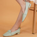 Stelway Square toe style Sea green bellies for women online buy