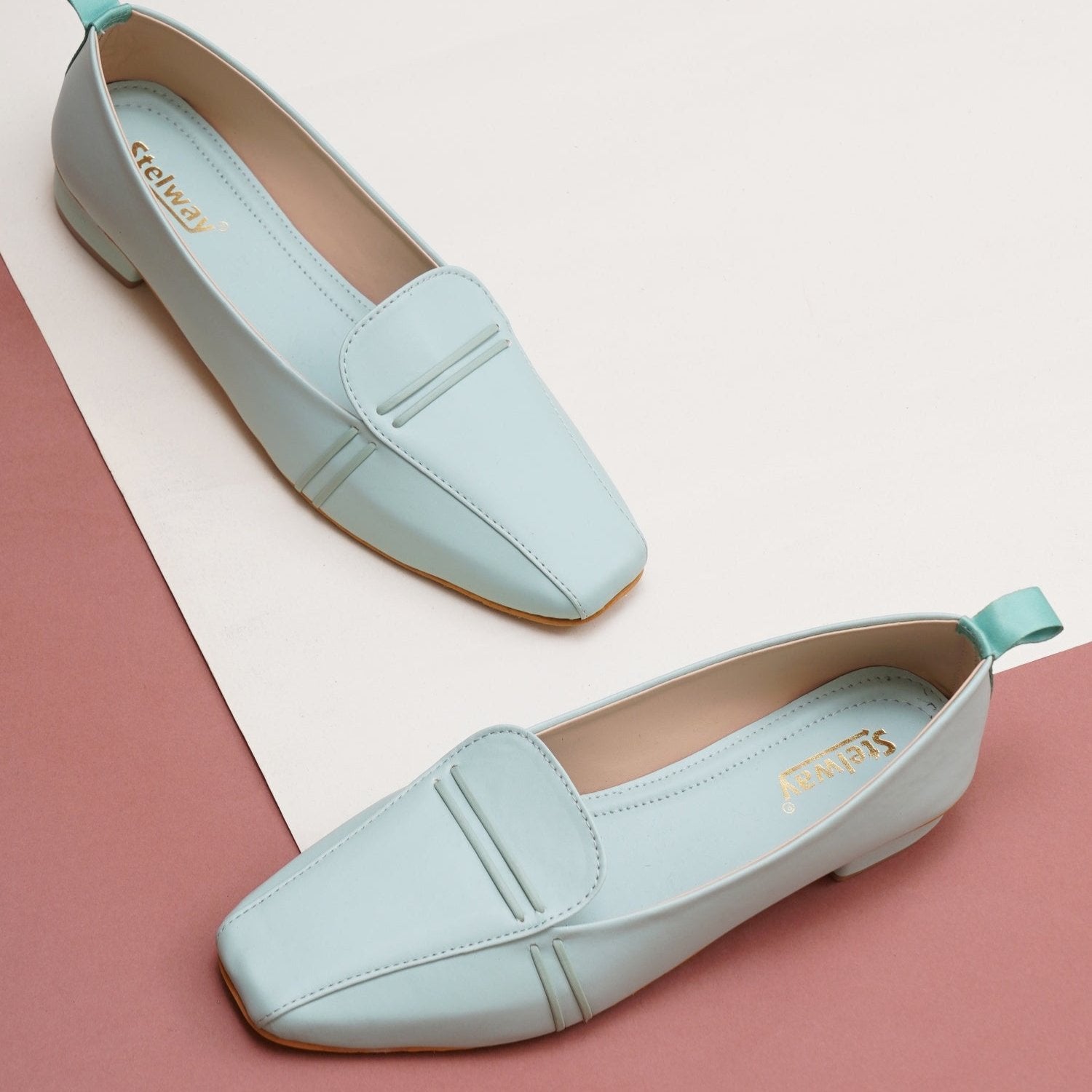 Stelway Square toe style Sea green bellies for women online buy casual wear