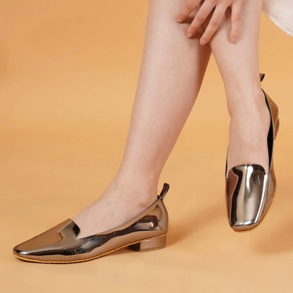 Stelway Shiny chromium grey ballerinas for women online buy fro weddings and parties