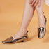 Stelway Shiny chromium grey ballerinas for women online buy fro weddings and parties