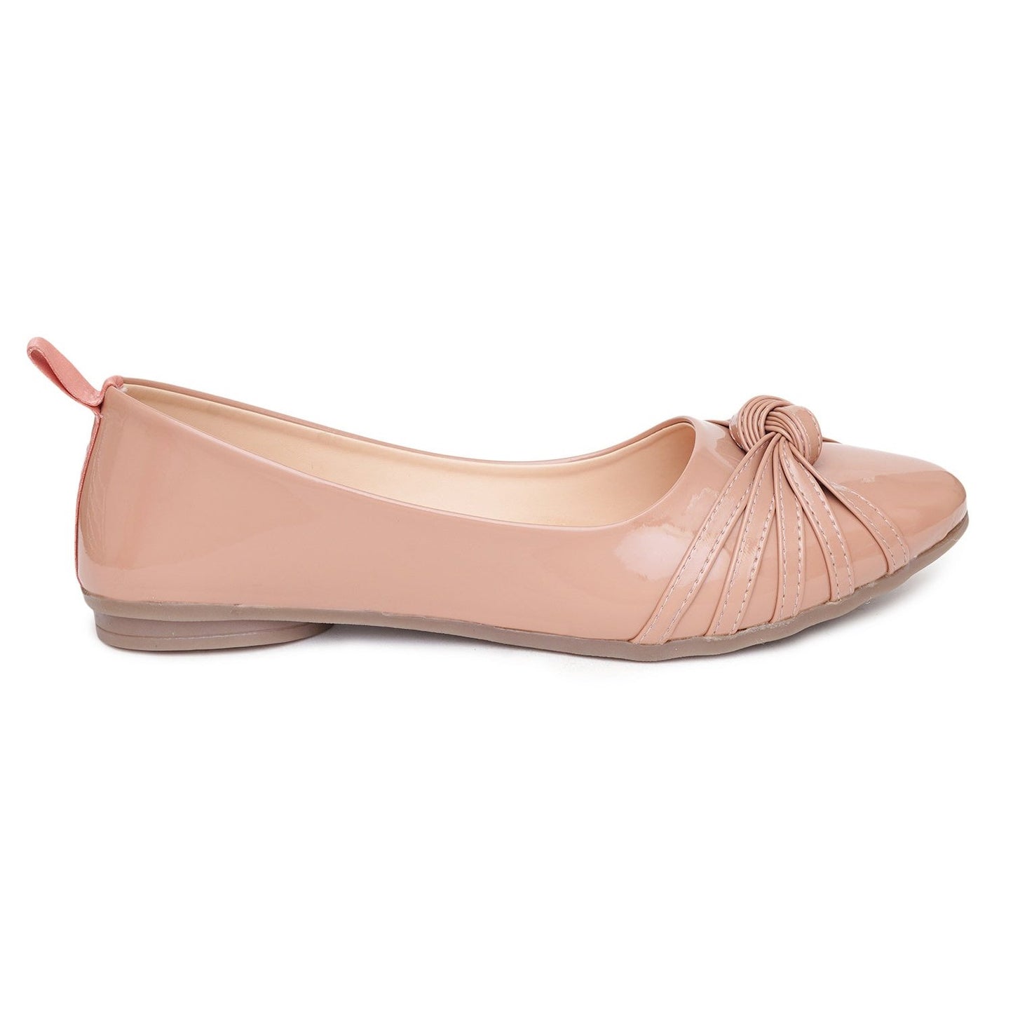 Knotted embellished ballet flats for women