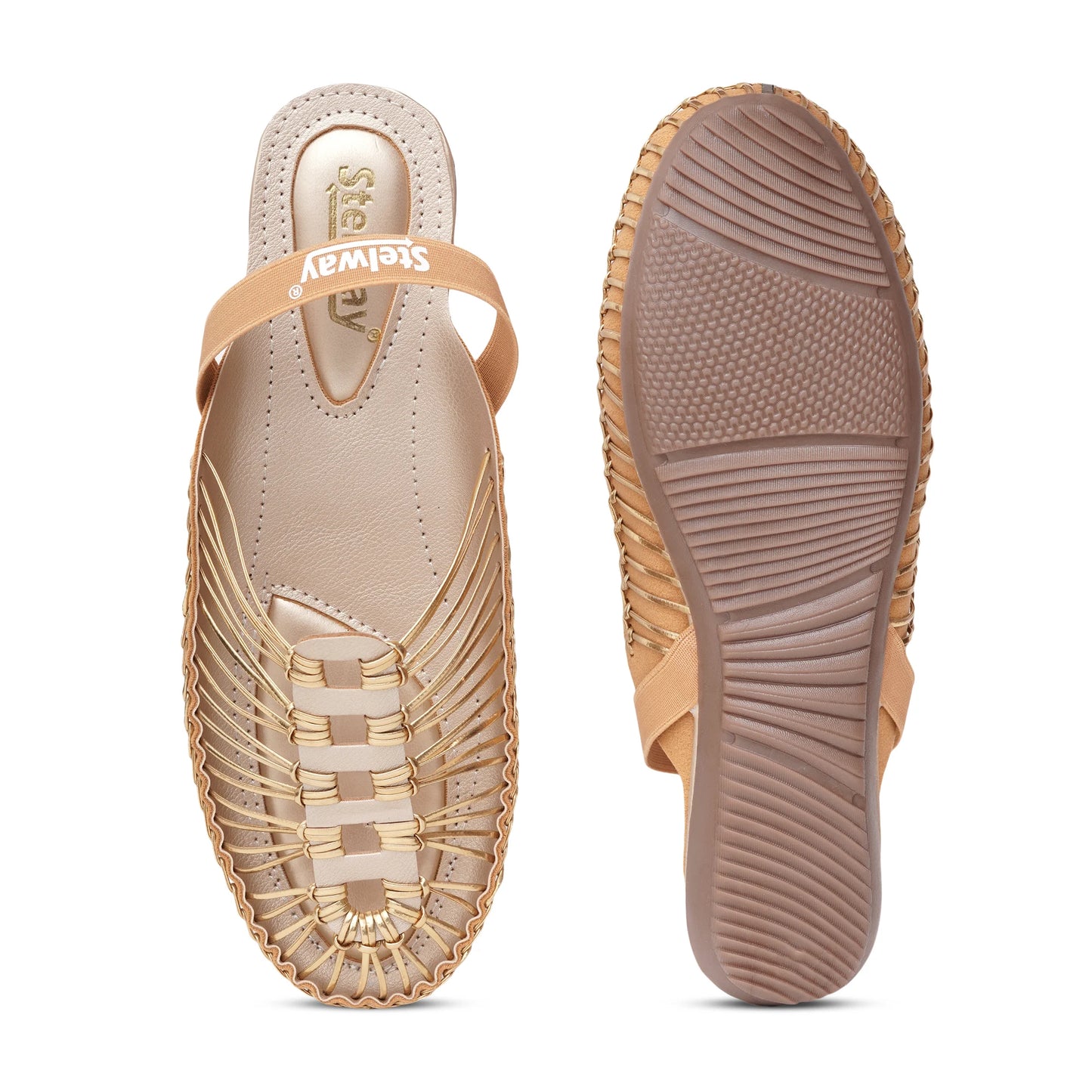 Metallic Gold Handcrafted Clogs