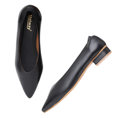 Original Pointed-Toe Black Ballerinas