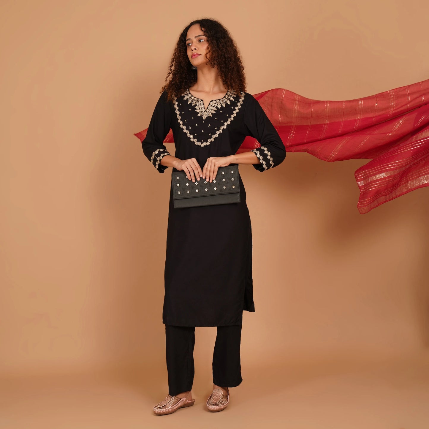 Metallic Rose Gold Handcrafted Clogs