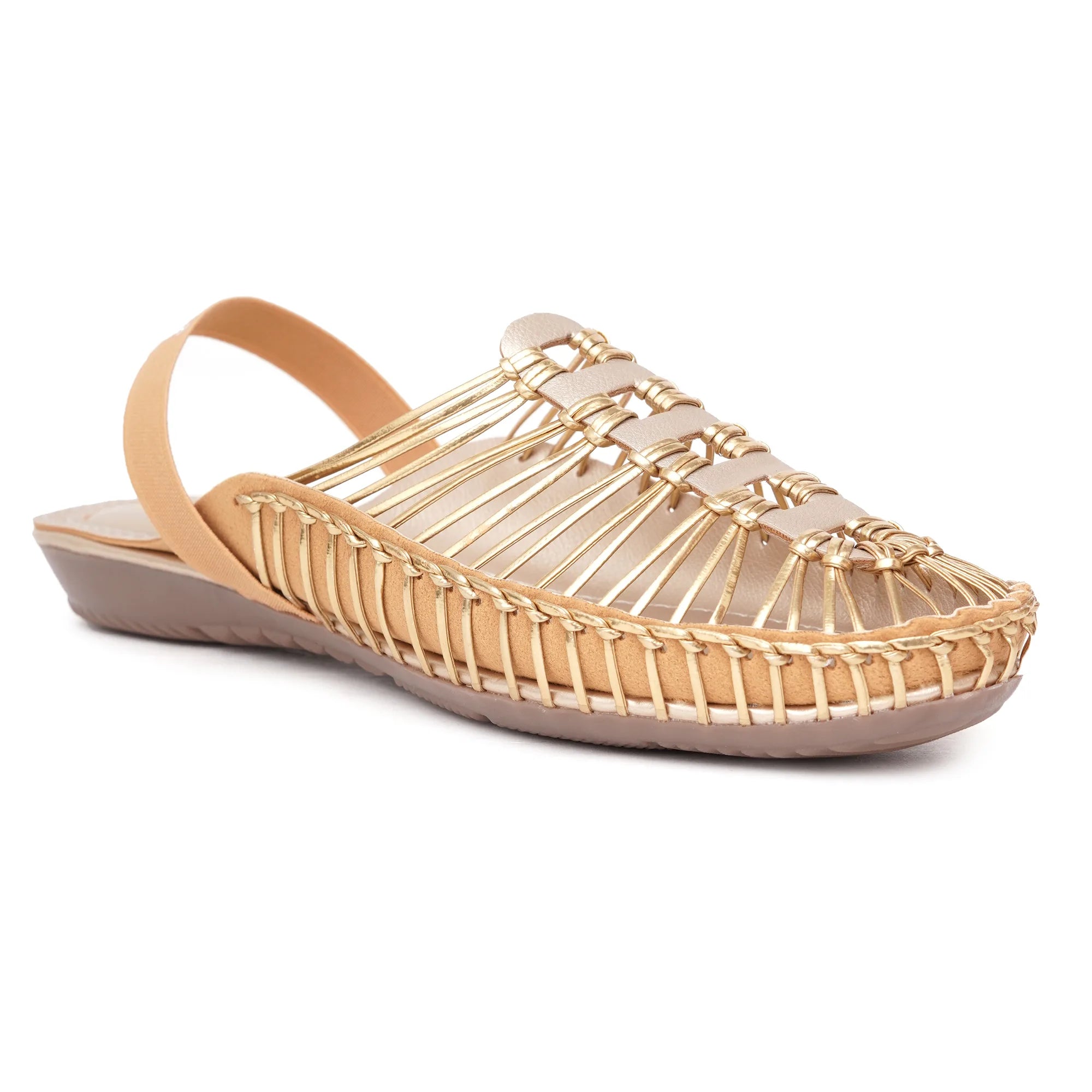 Metallic Gold Handcrafted Clogs