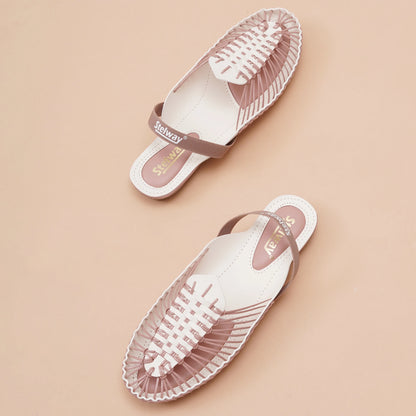 Peach-Cream Handcrafted Clogs