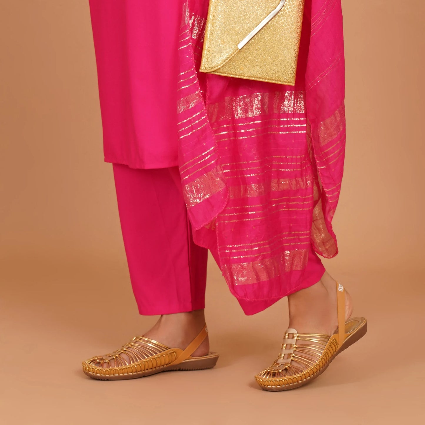 Metallic Gold Handcrafted Clogs