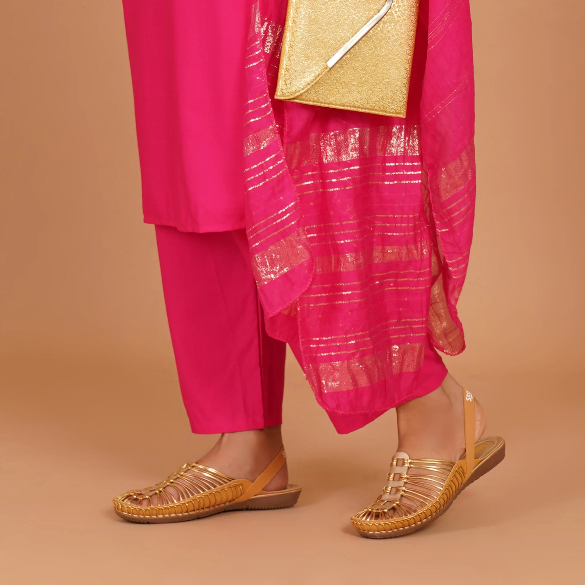 Metallic Gold Handcrafted Clogs