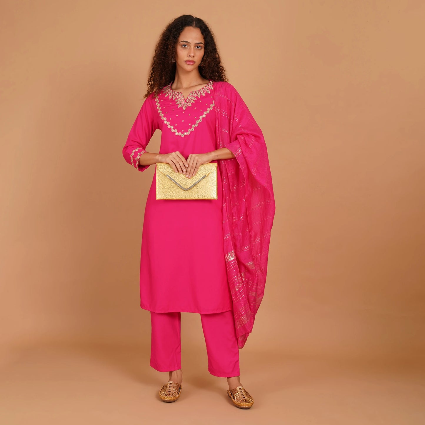 Metallic Gold Handcrafted Clogs