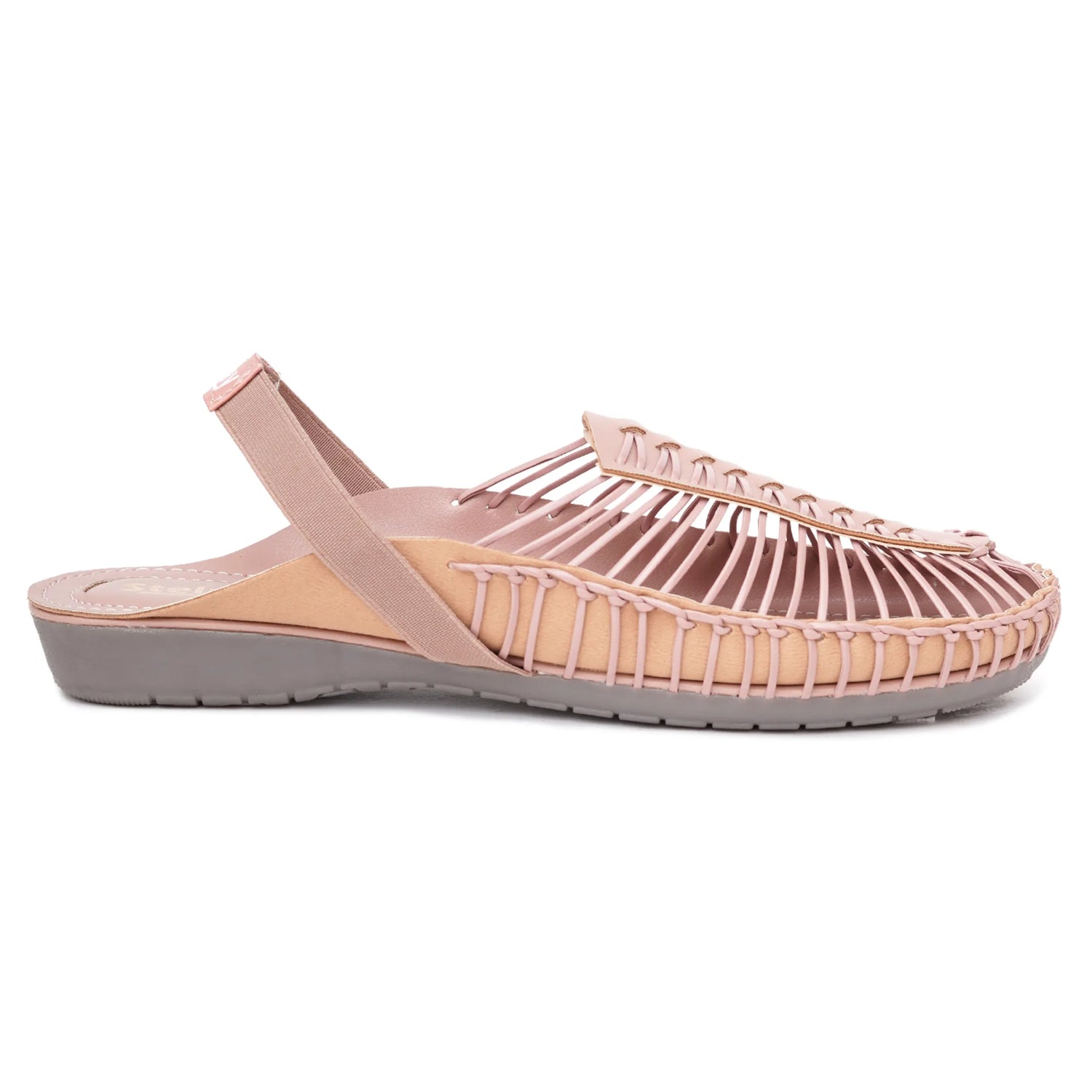 Peach Handcrafted Flat Sandal Clogs