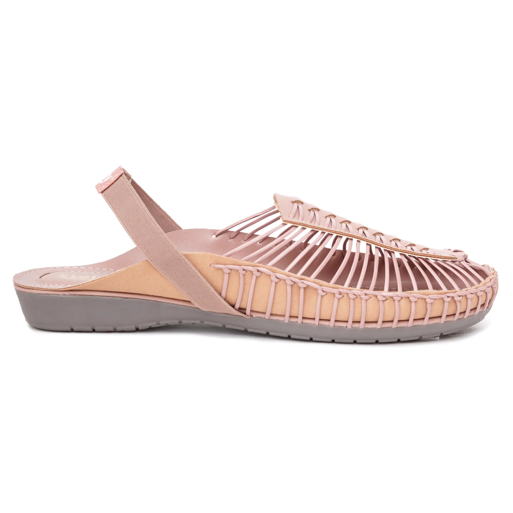 Peach Handcrafted Flat Sandal Clogs