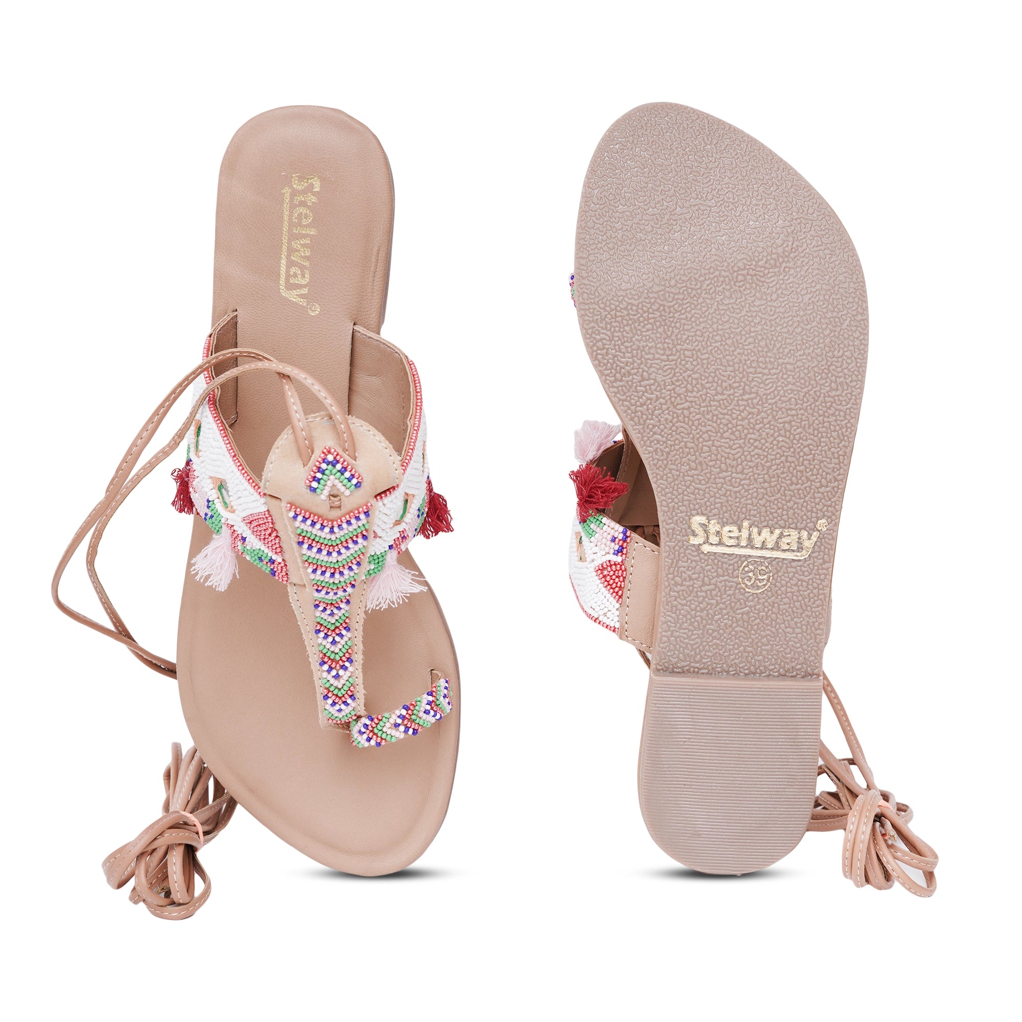 Stelway Exclusive Leather Lace up Flats