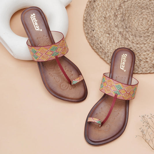 Stelway Traditional Kohlapuri Flats