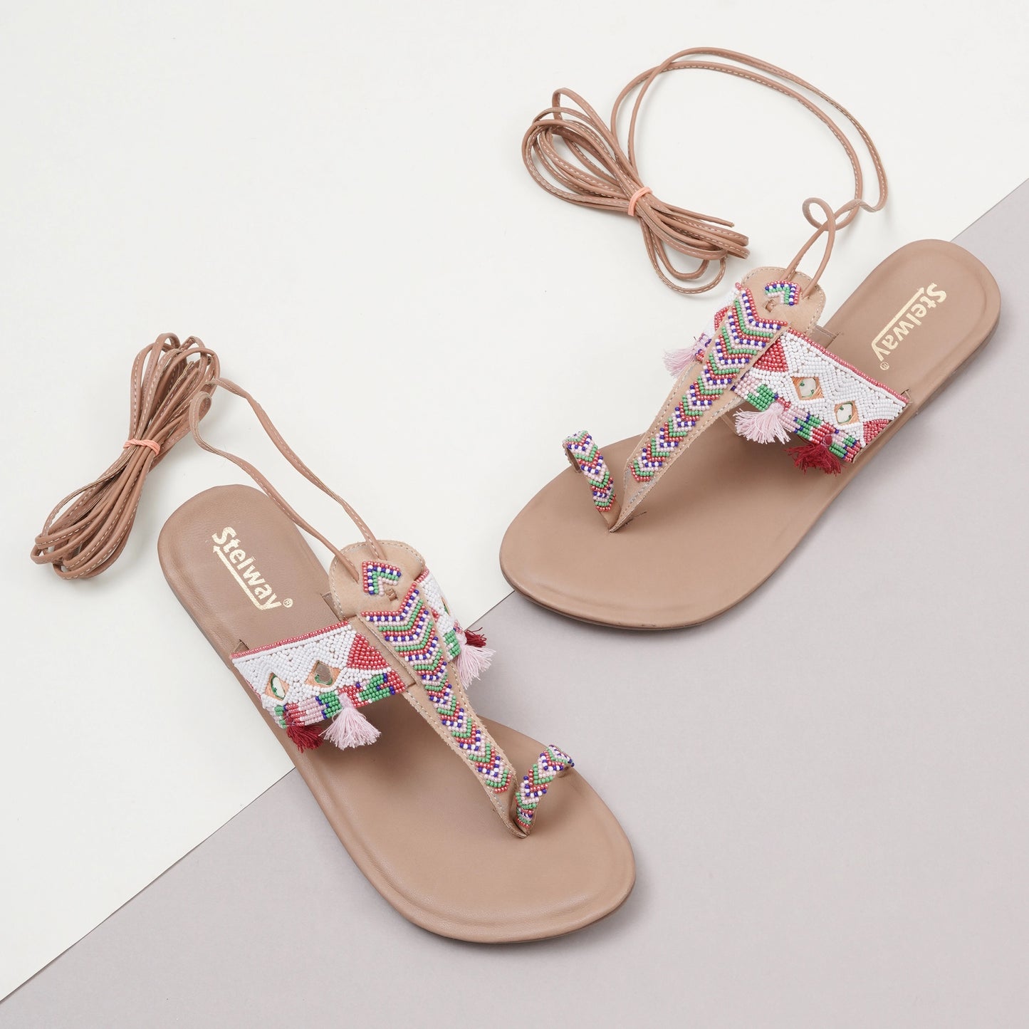 Stelway Exclusive Leather Lace up Flats