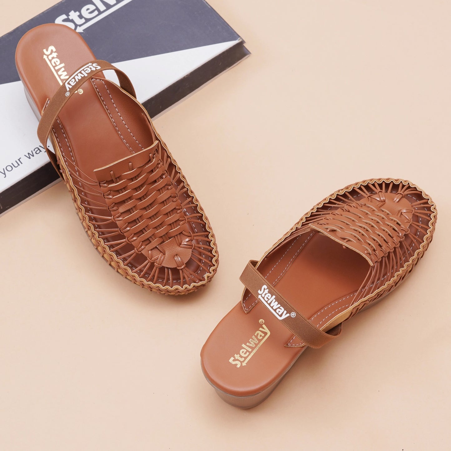 Stelway Exclusive Tan wedges