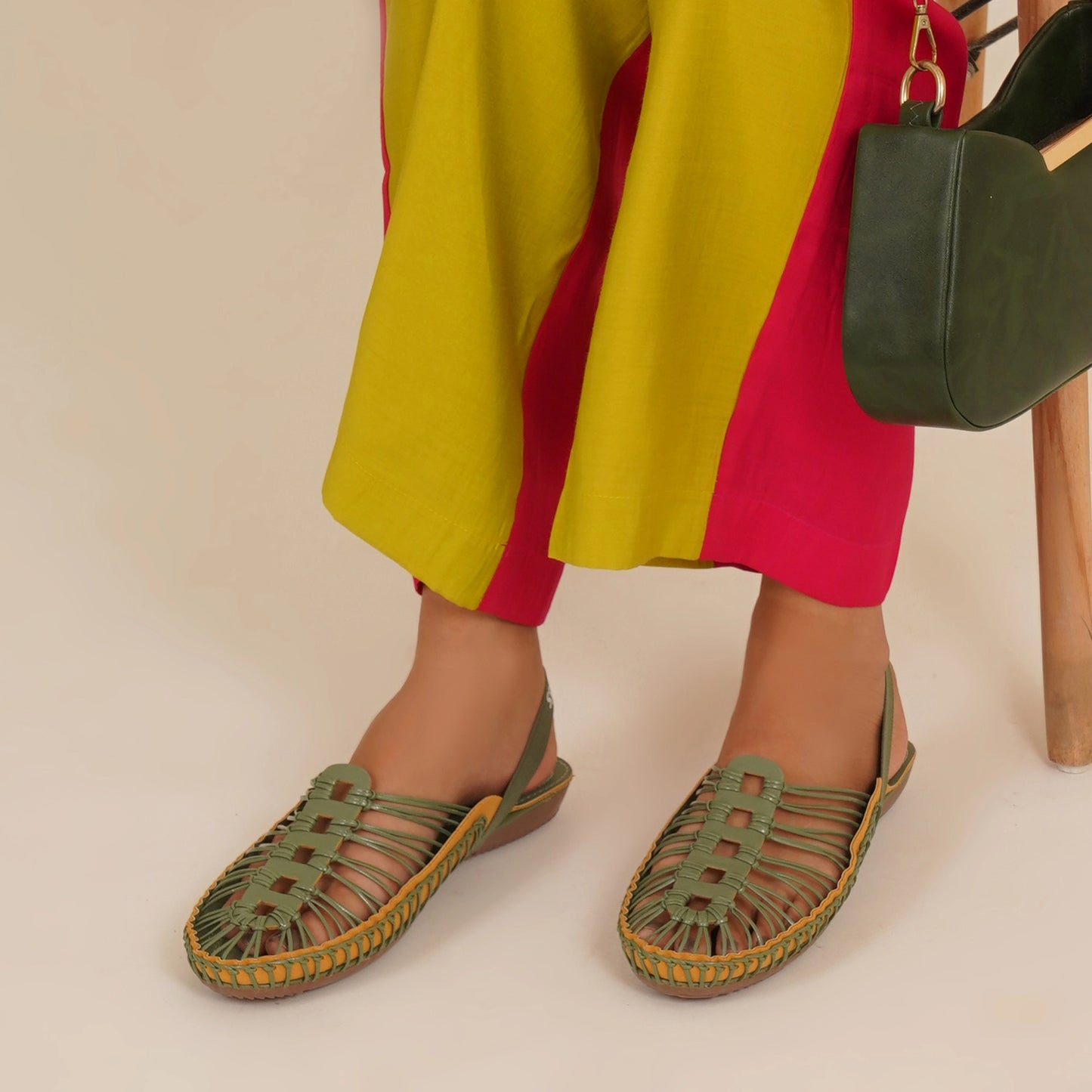Green Handcrafted Clogs