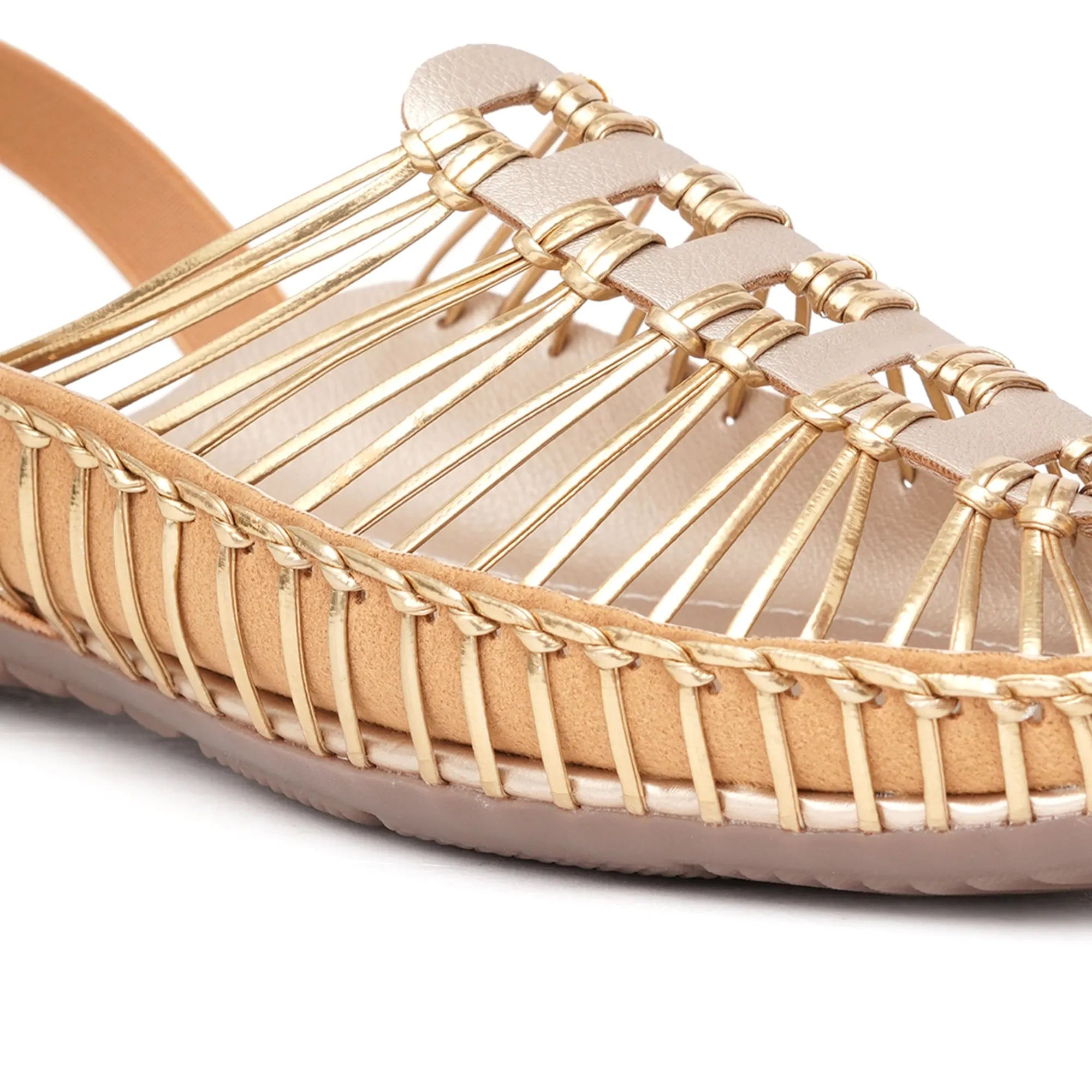 Metallic Gold Handcrafted Clogs