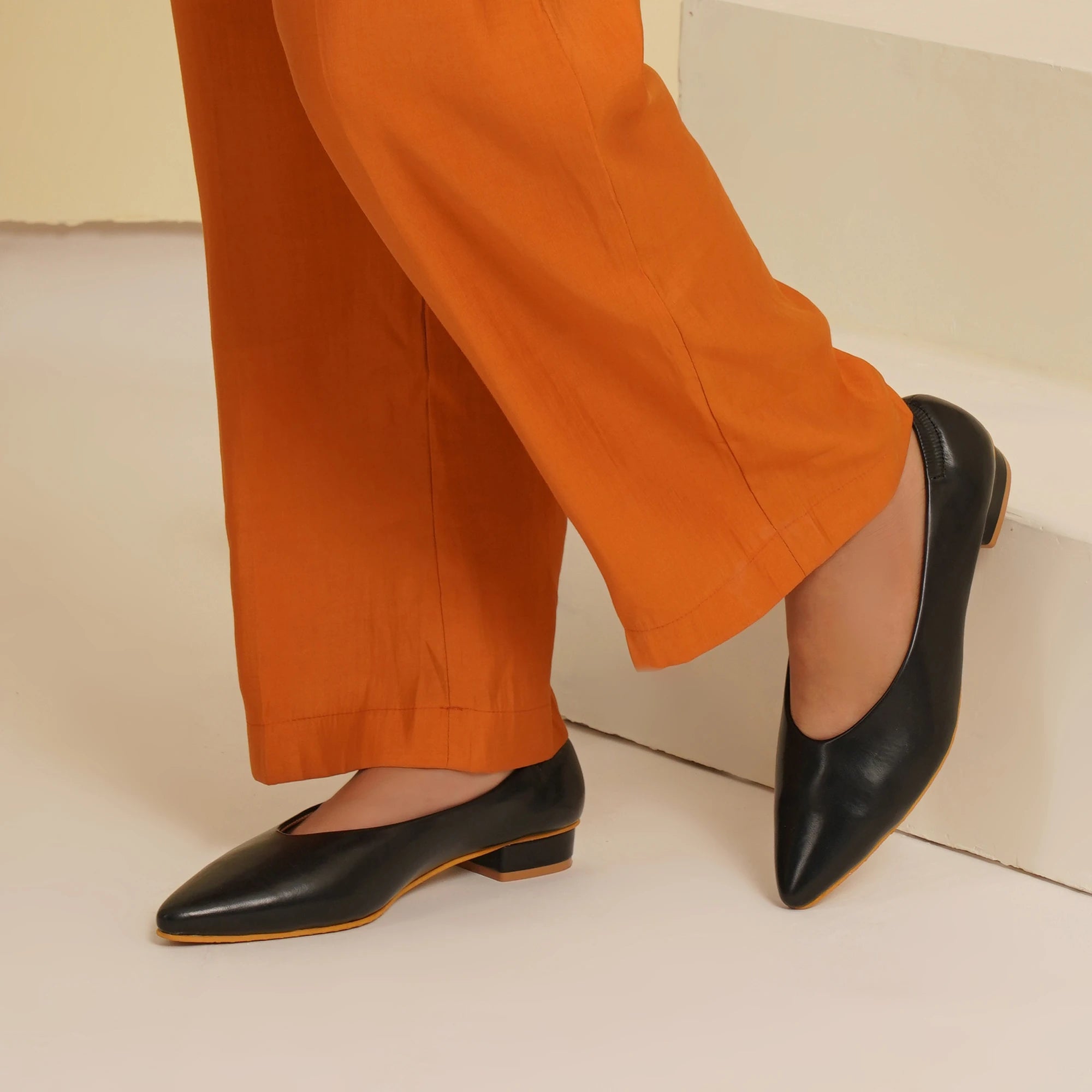 Original Pointed-Toe Black Ballerinas